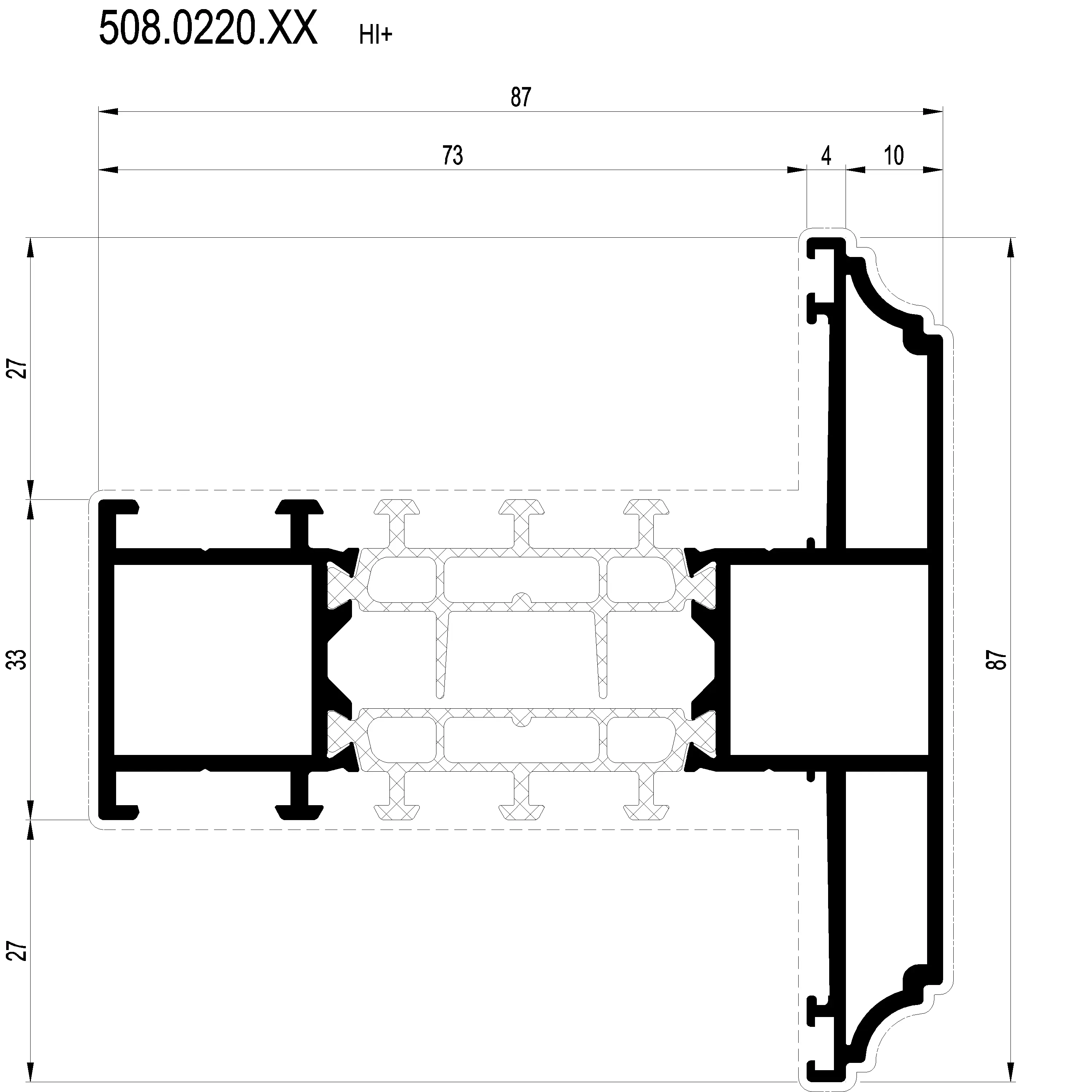 Зображення Перехідний профіль 87 мм [508.0220]
