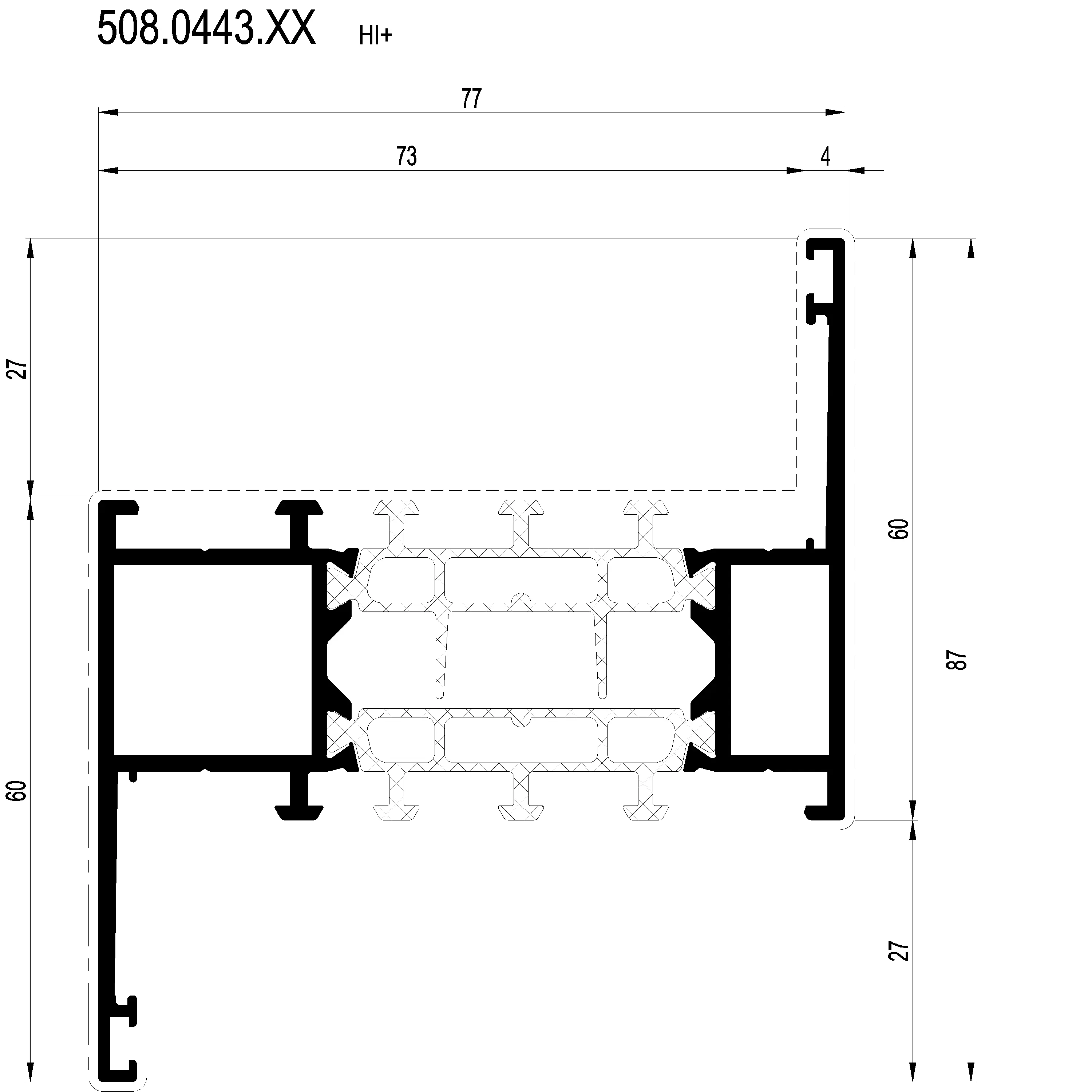 Зображення Z-Профіль HI 87 мм [508.0443]