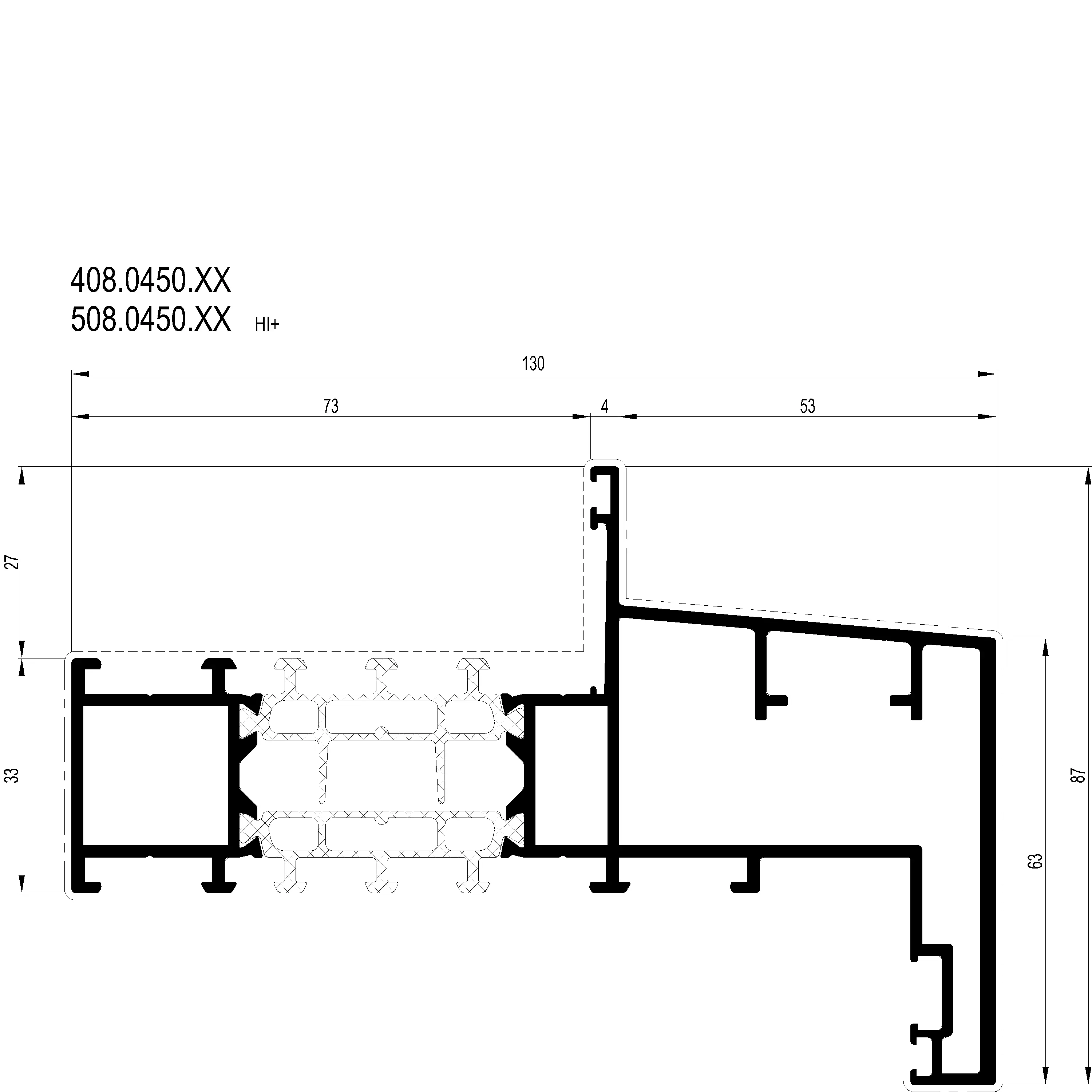Зображення Зовнішня рама з прихованим дренажем [508.0450]