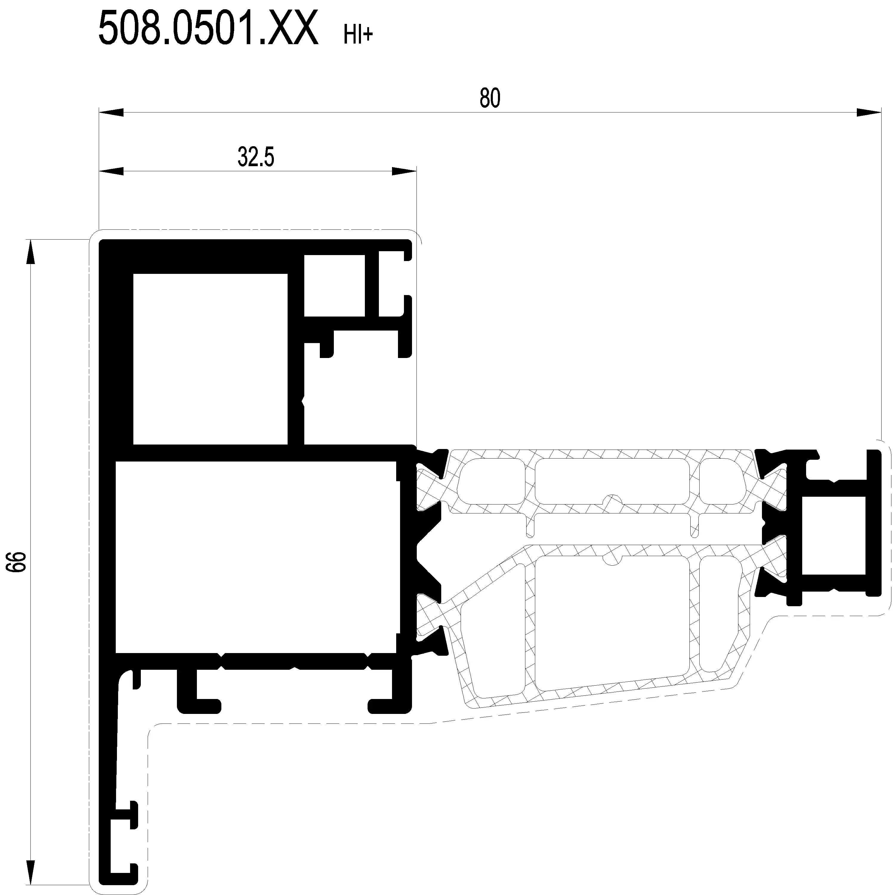 Зображення Вентиляційний профіль HI+ 30-37 мм [508.0501]
