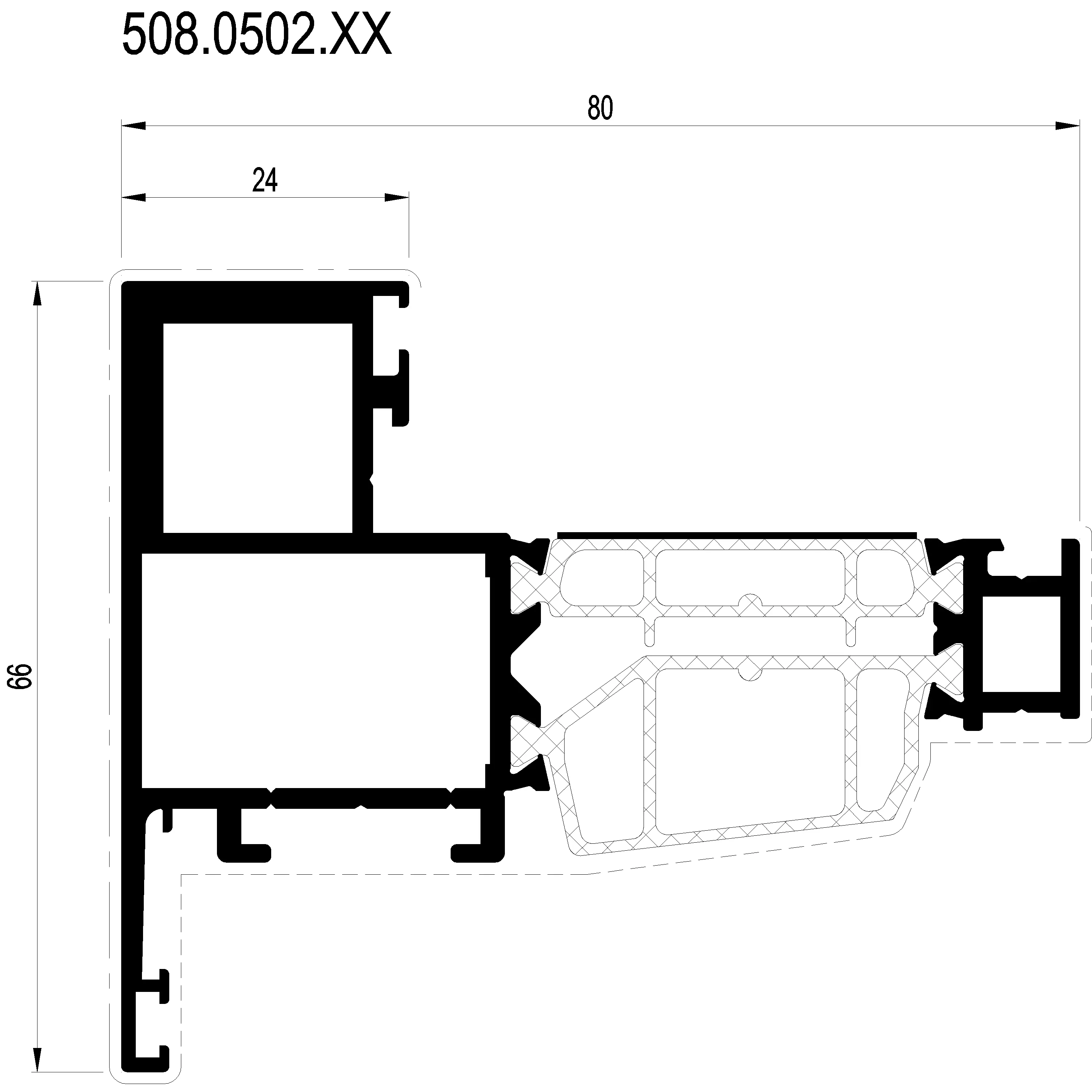 Зображення Вентиляційний профіль 38-45 мм [508.0502]