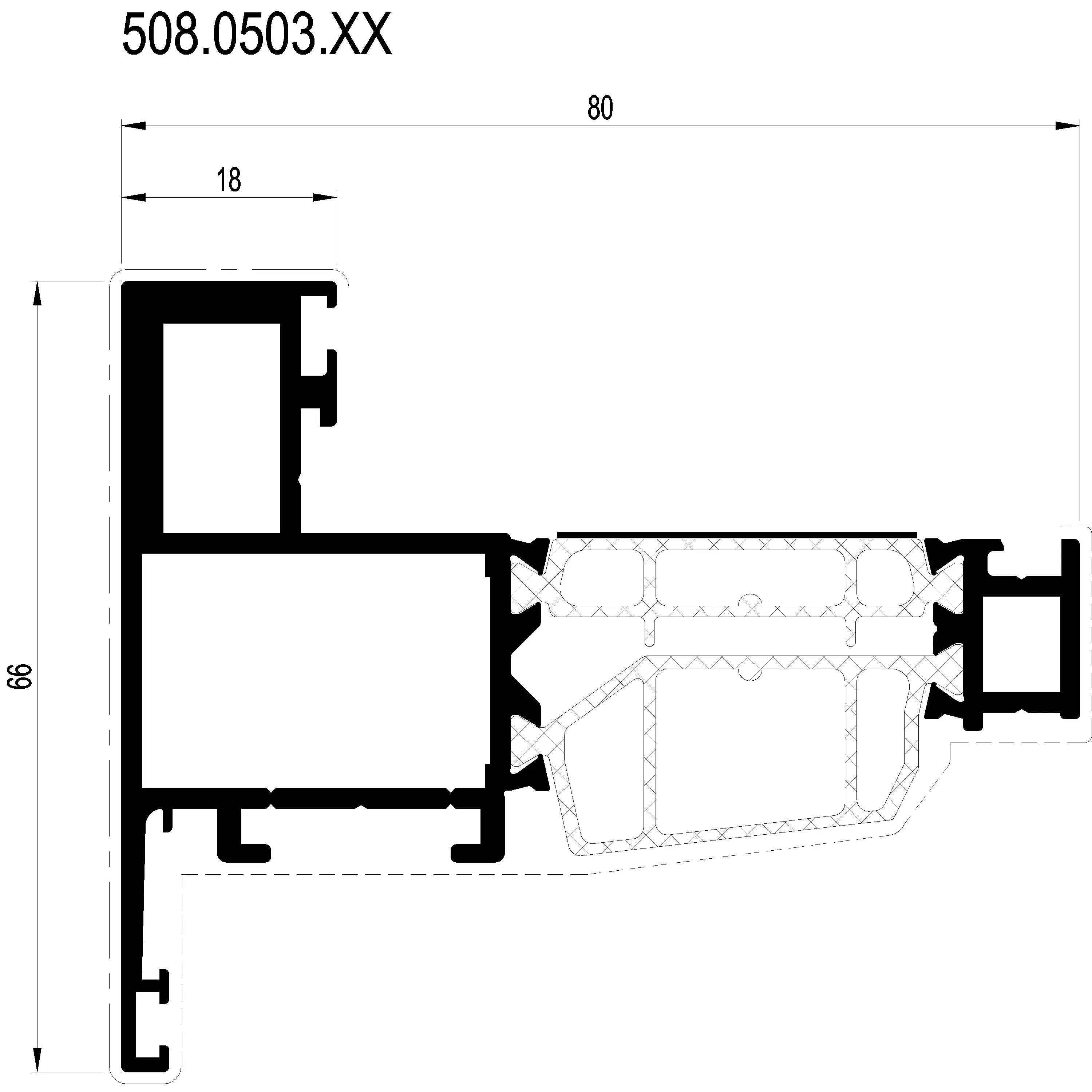 Зображення Вентиляційний профіль HI+ 46-51 мм [508.0503]