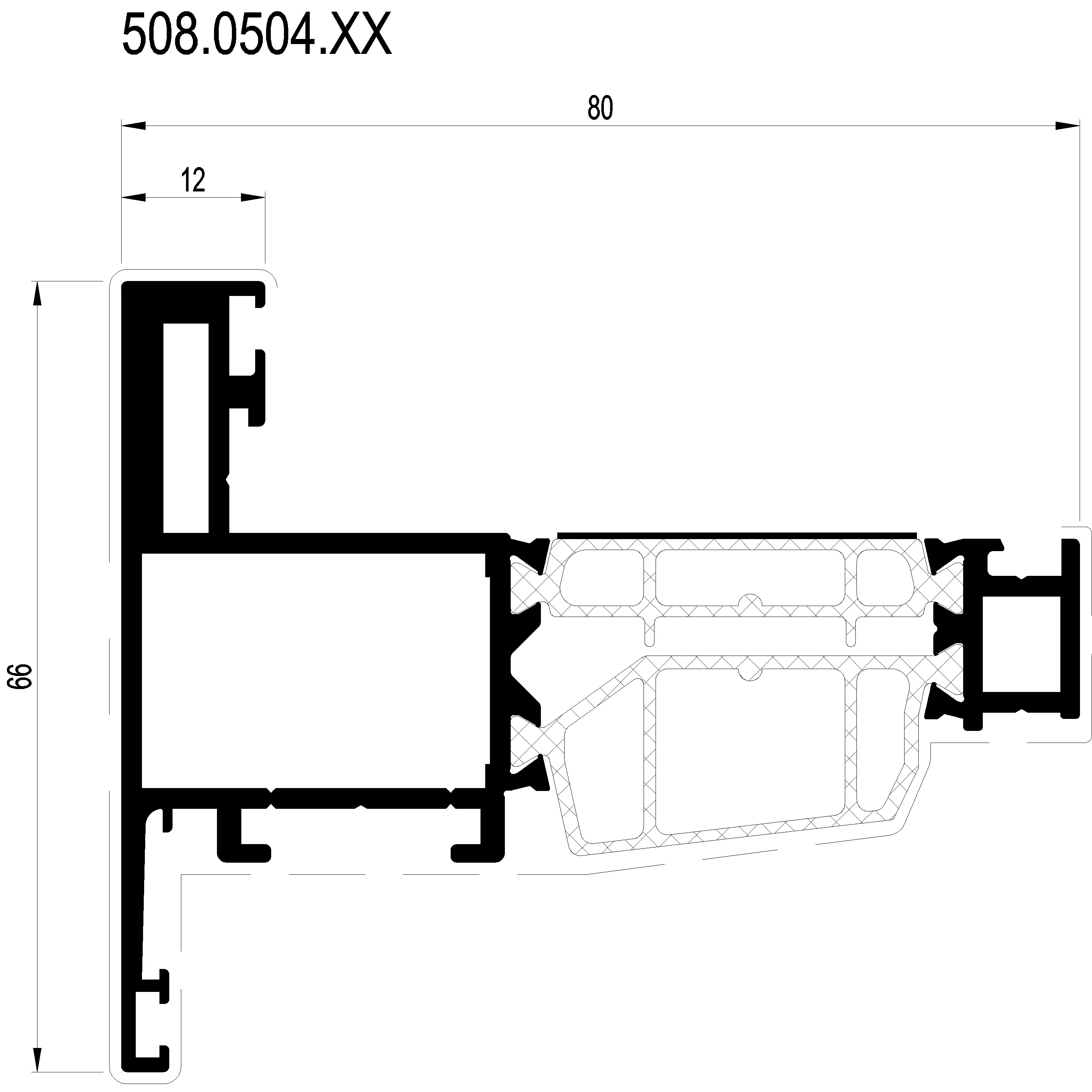 Зображення Вентиляційний профіль HI+ 52-57 мм [508.0504]