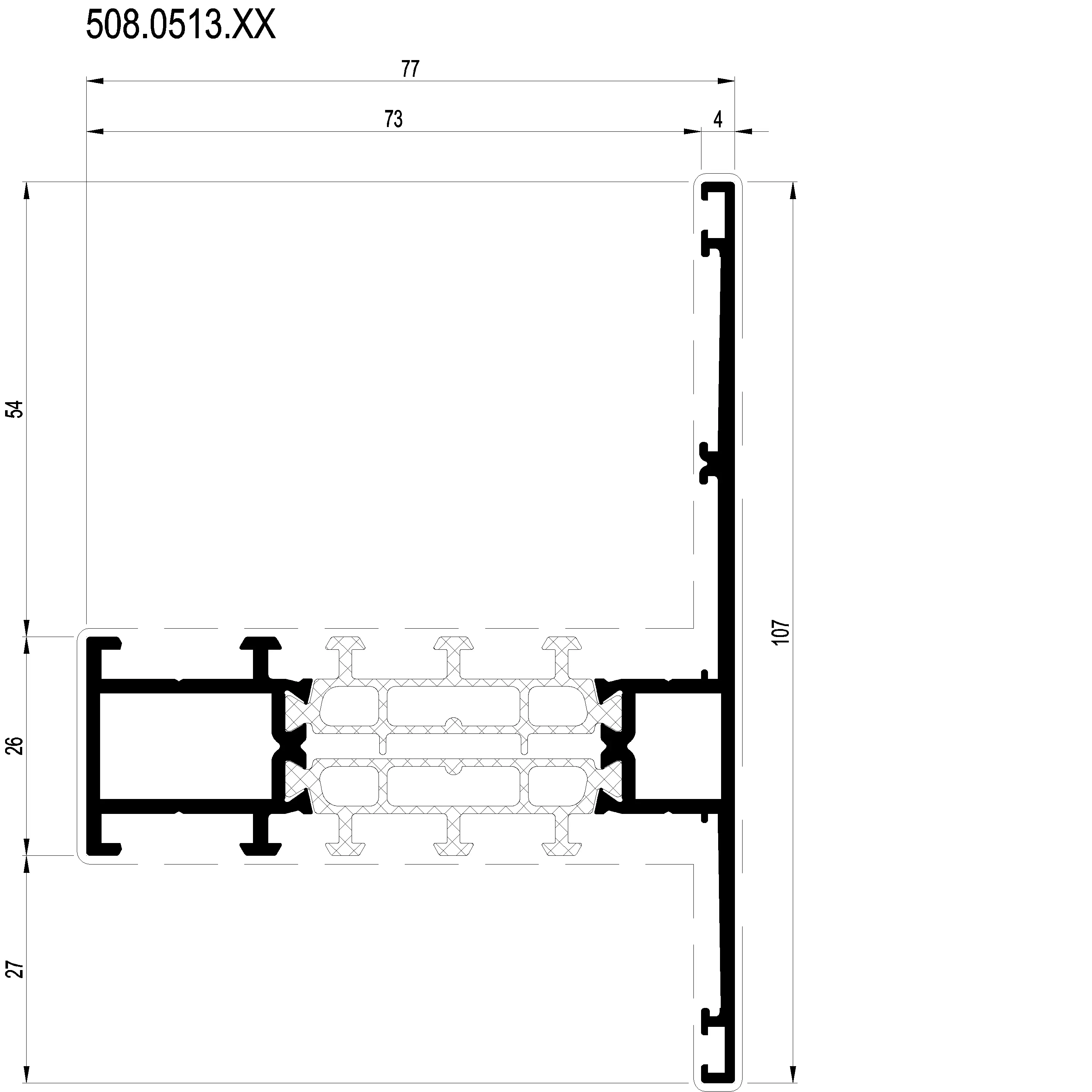 Зображення Перехідний профіль HI+ 107 мм [508.0513]