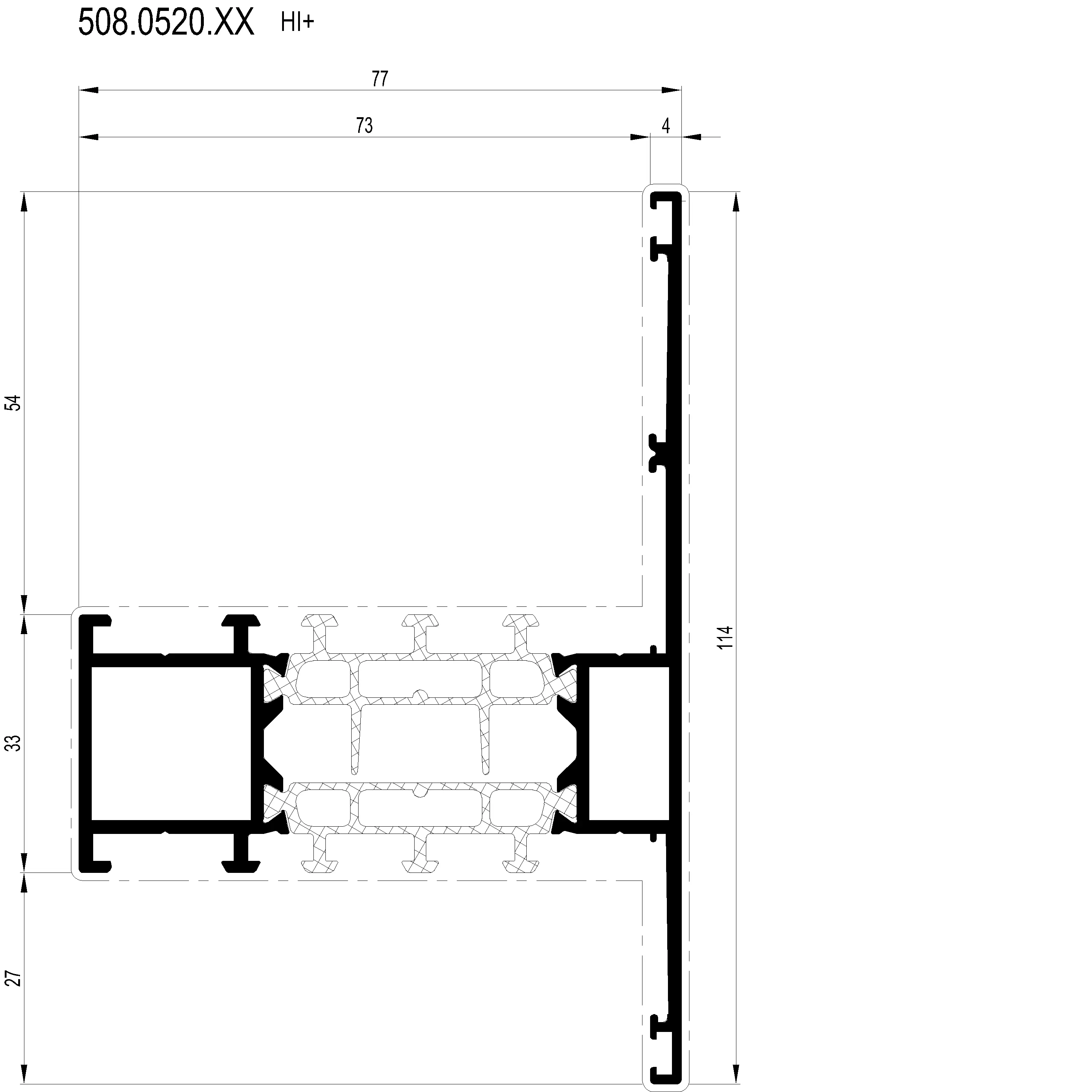 Зображення Перехідний профіль 114 мм [508.0520]