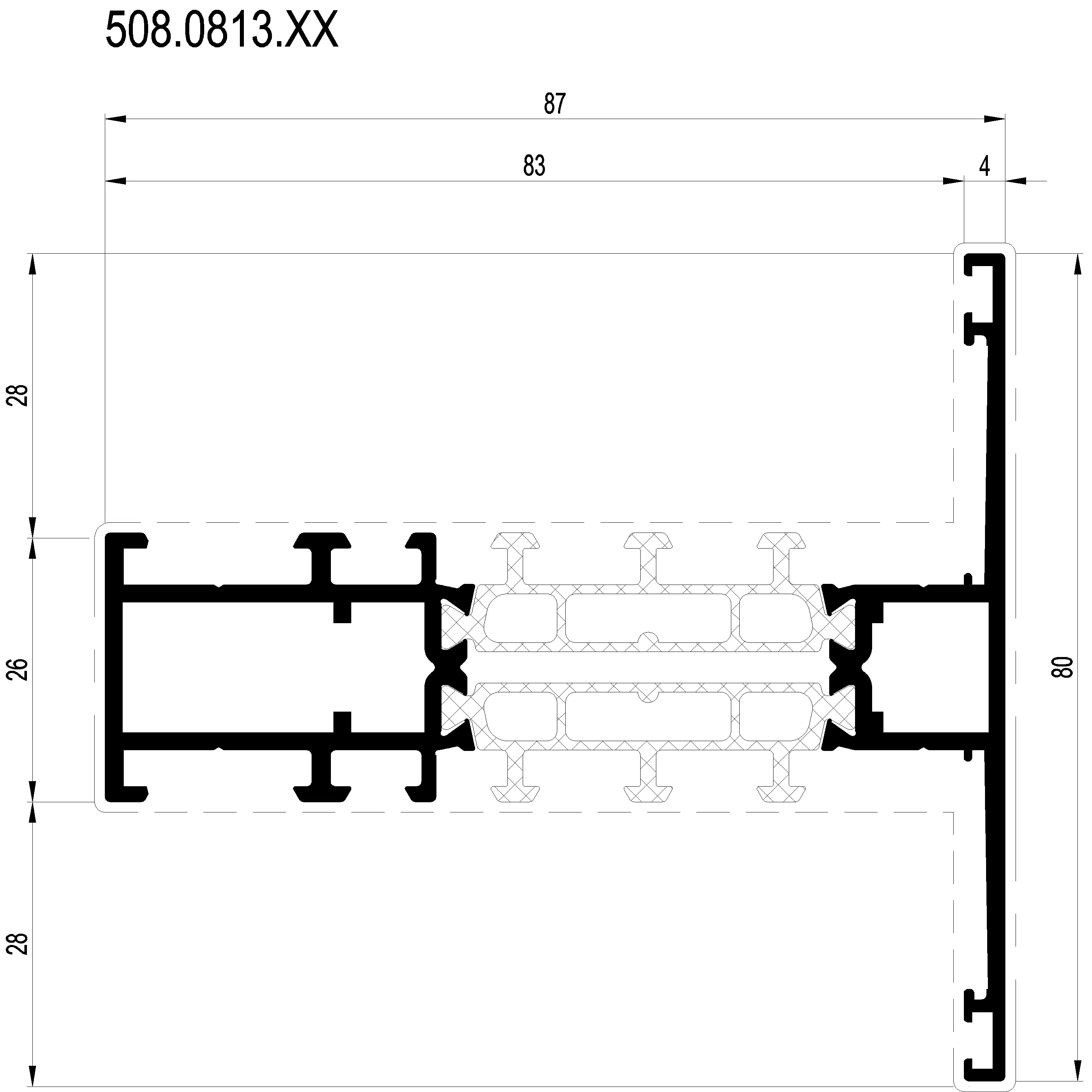 Зображення Перехідний профіль 80 мм [508.0813]
