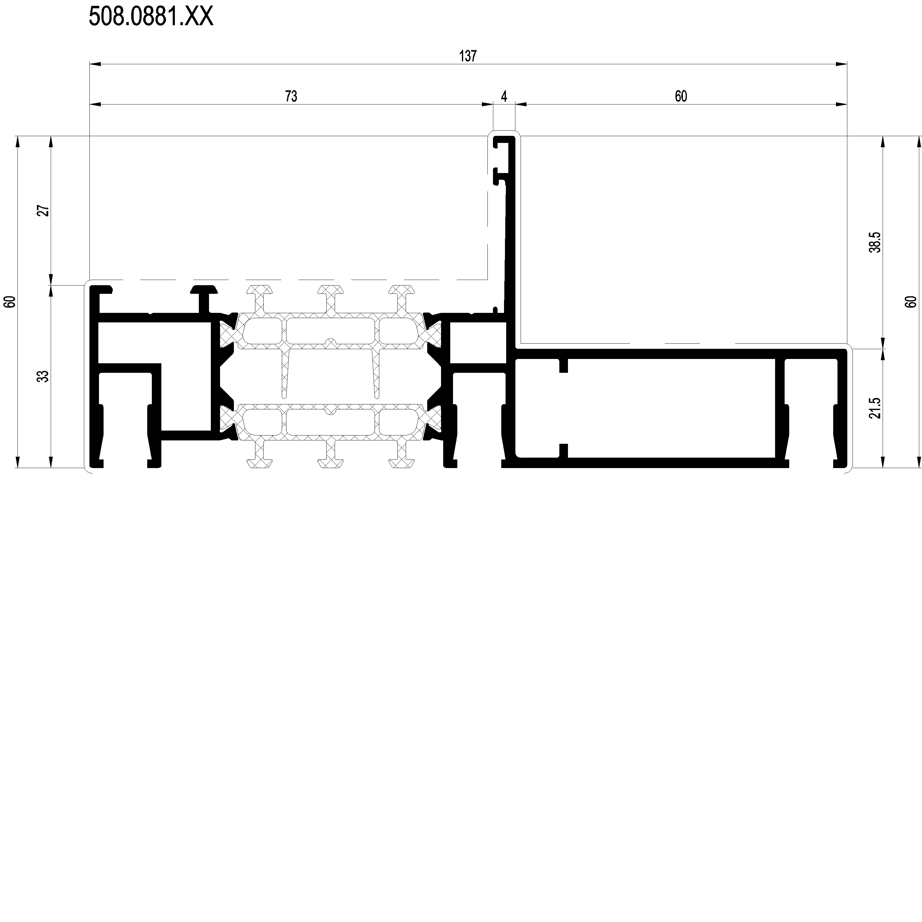 Зображення Профіль розширення 60 мм [508.0881]