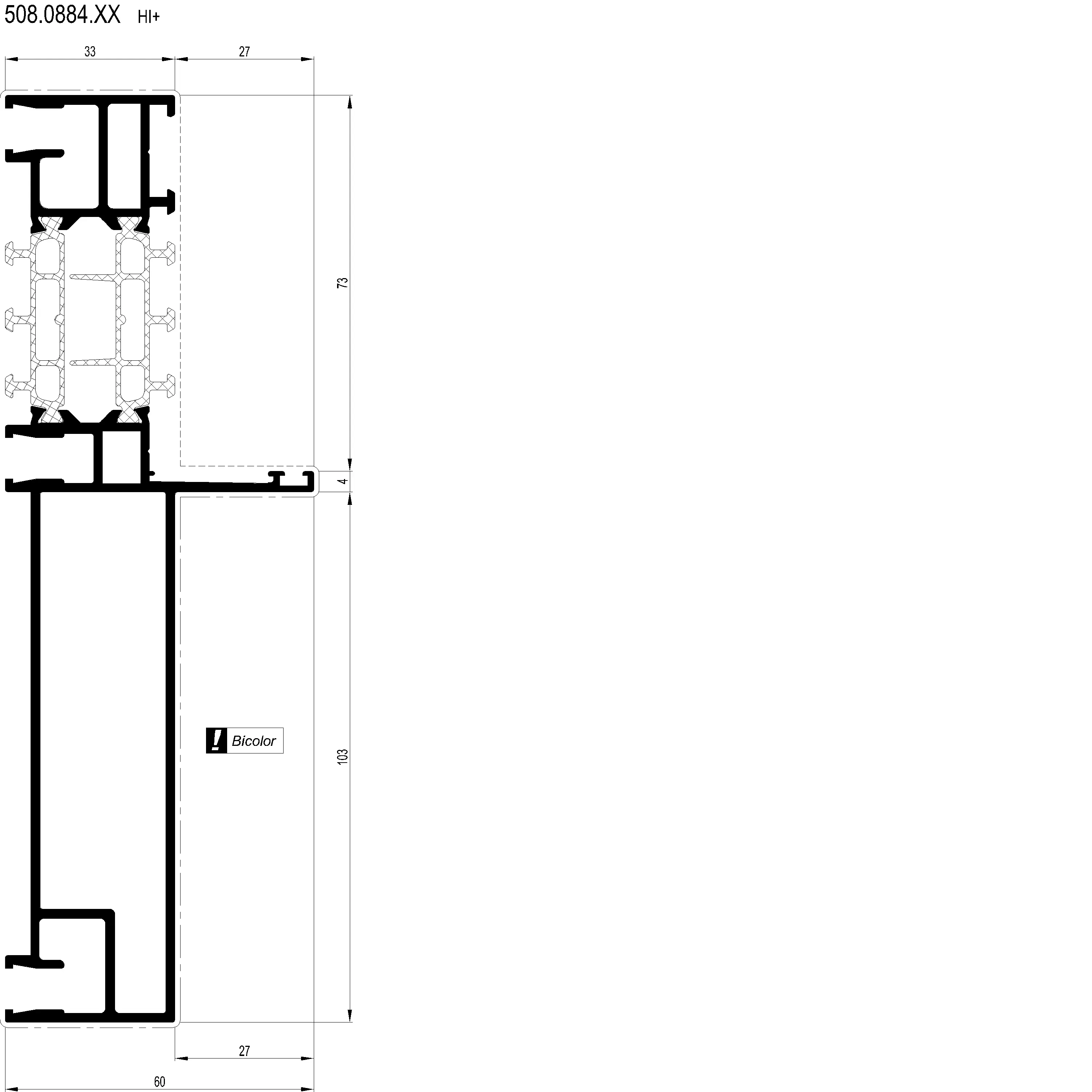 Зображення З'єднуючий профіль HI+ 180 мм [508.0884]