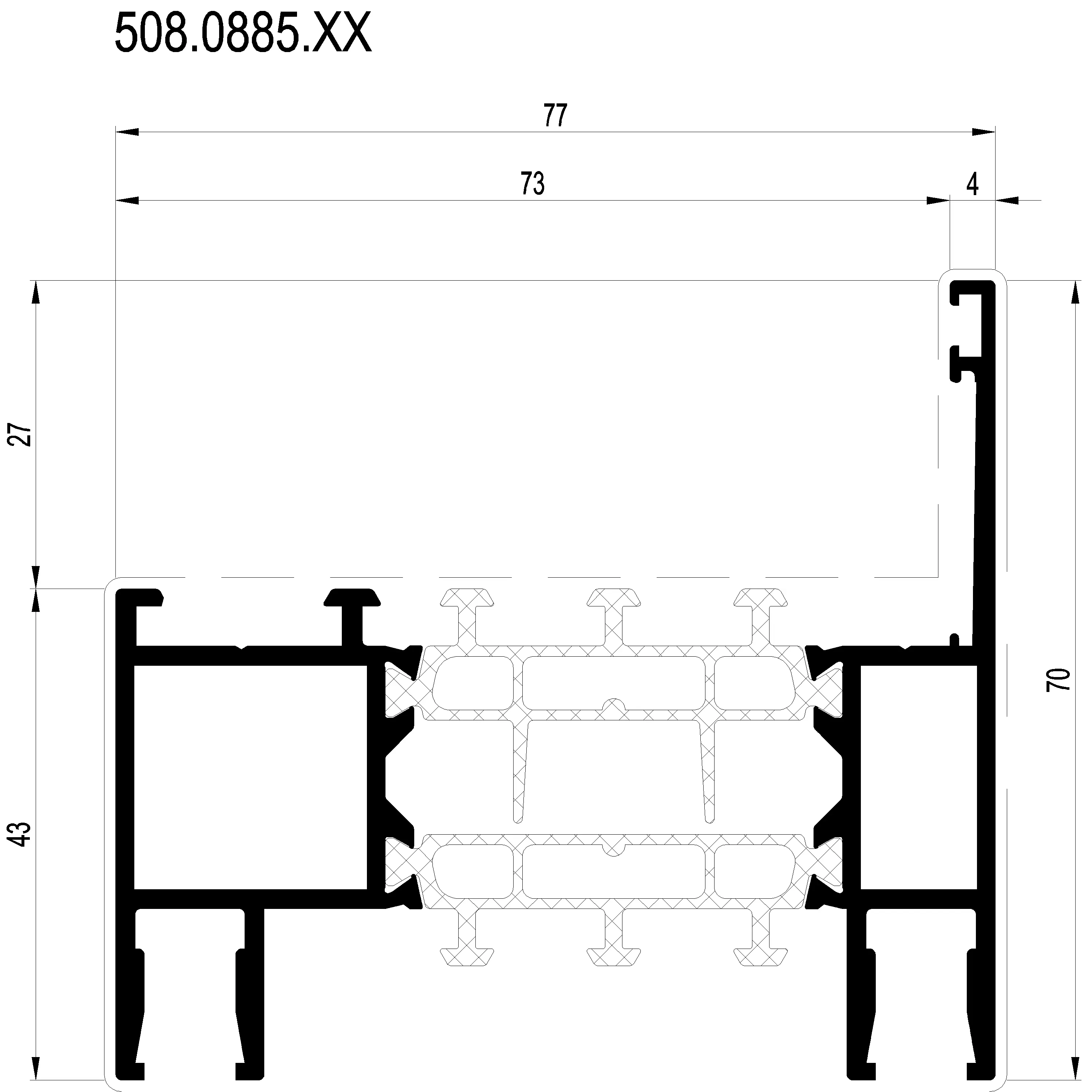 Зображення Профіль розширення 70 мм [508.0885]