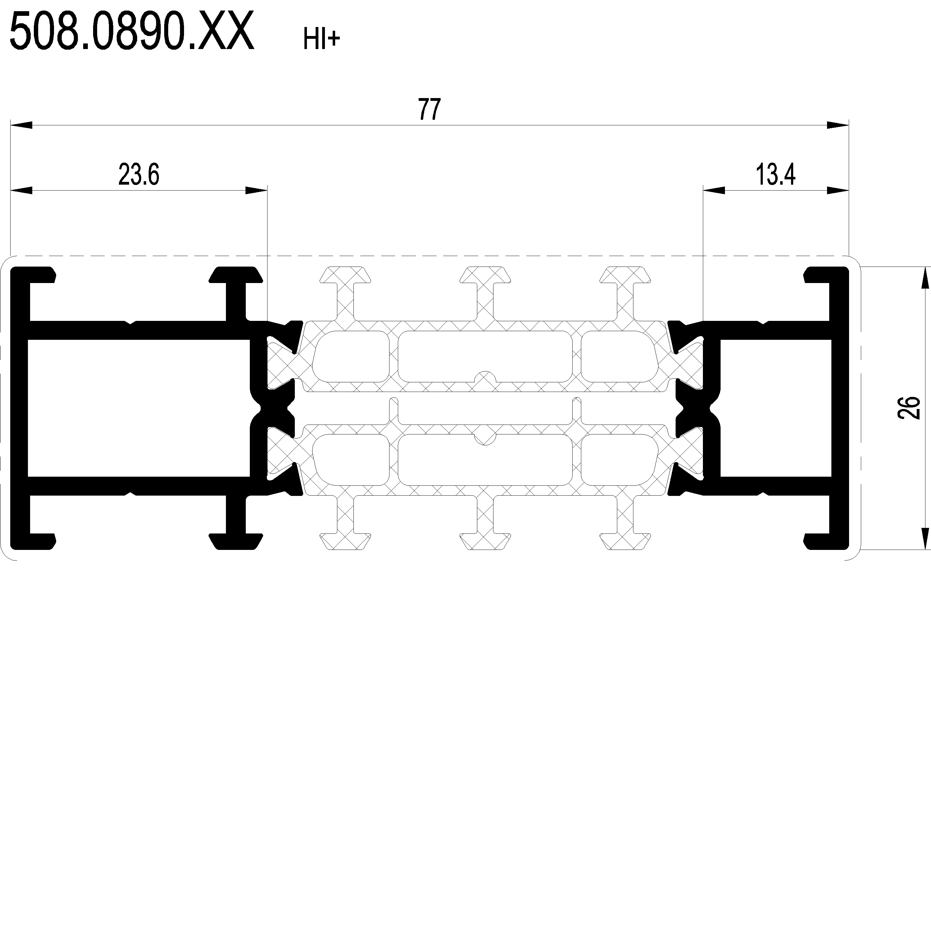 Зображення Розширюючий профіль HI 26 мм [508.0890]