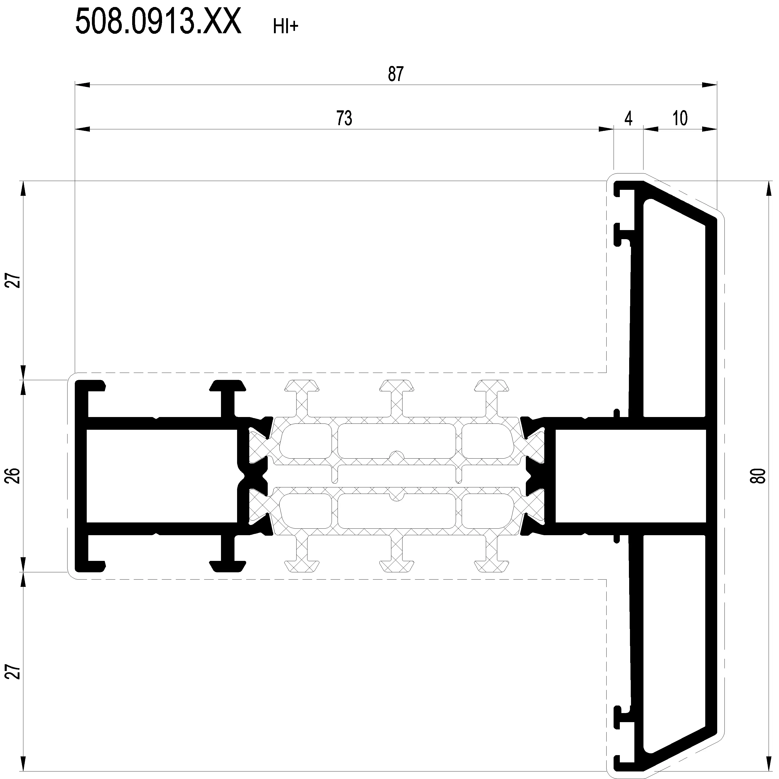 Зображення Перехідний профіль 80 мм [508.0913]