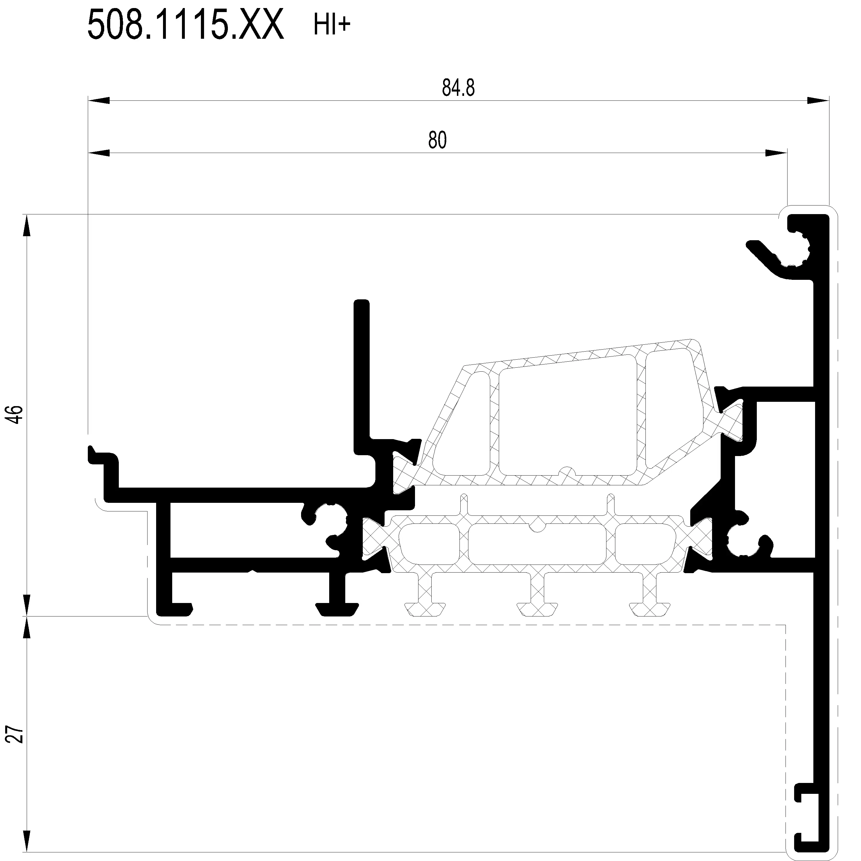 Зображення Подвійний стулковий профіль HI+ [508.1115]