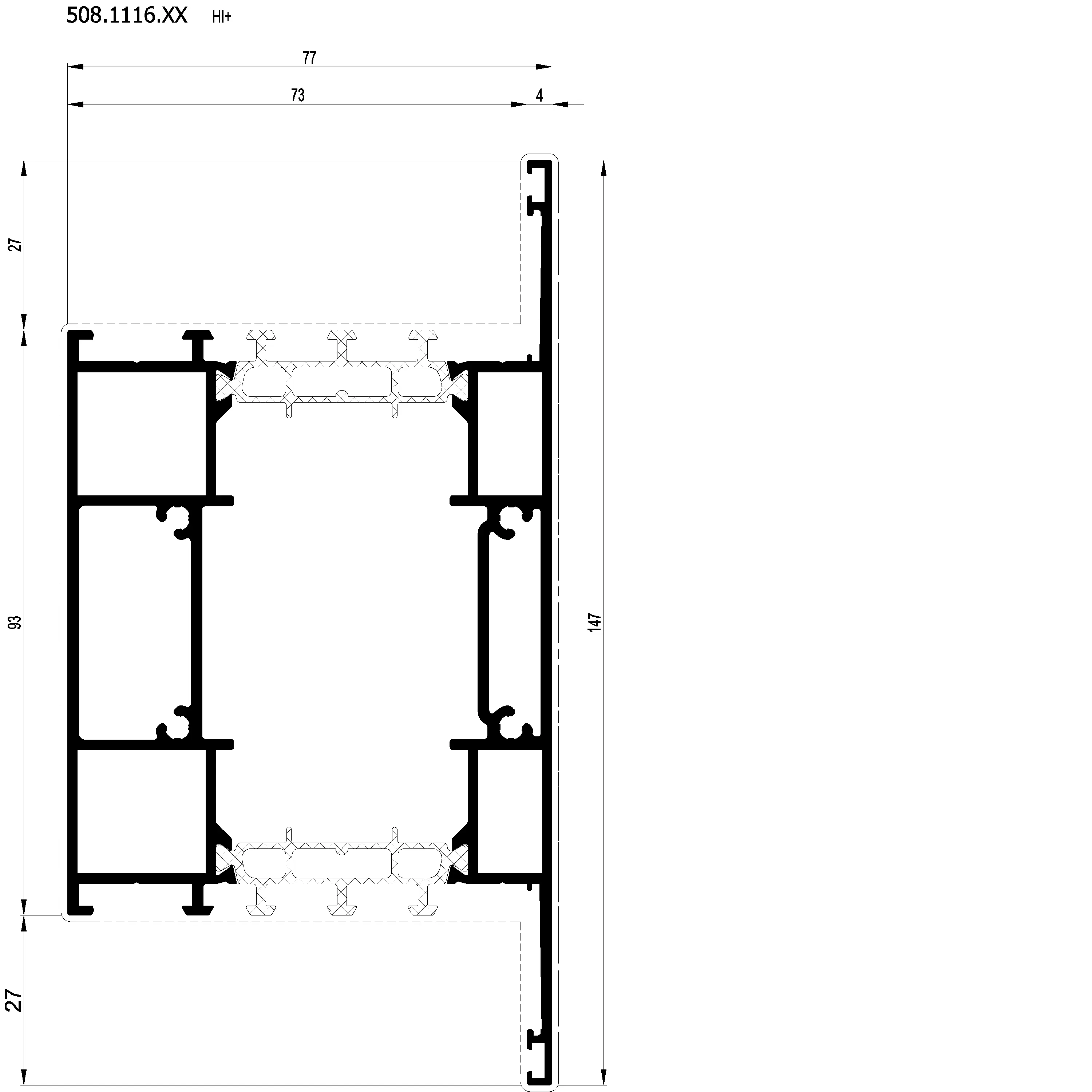Зображення Перехідний профіль 147 мм [508.1116]