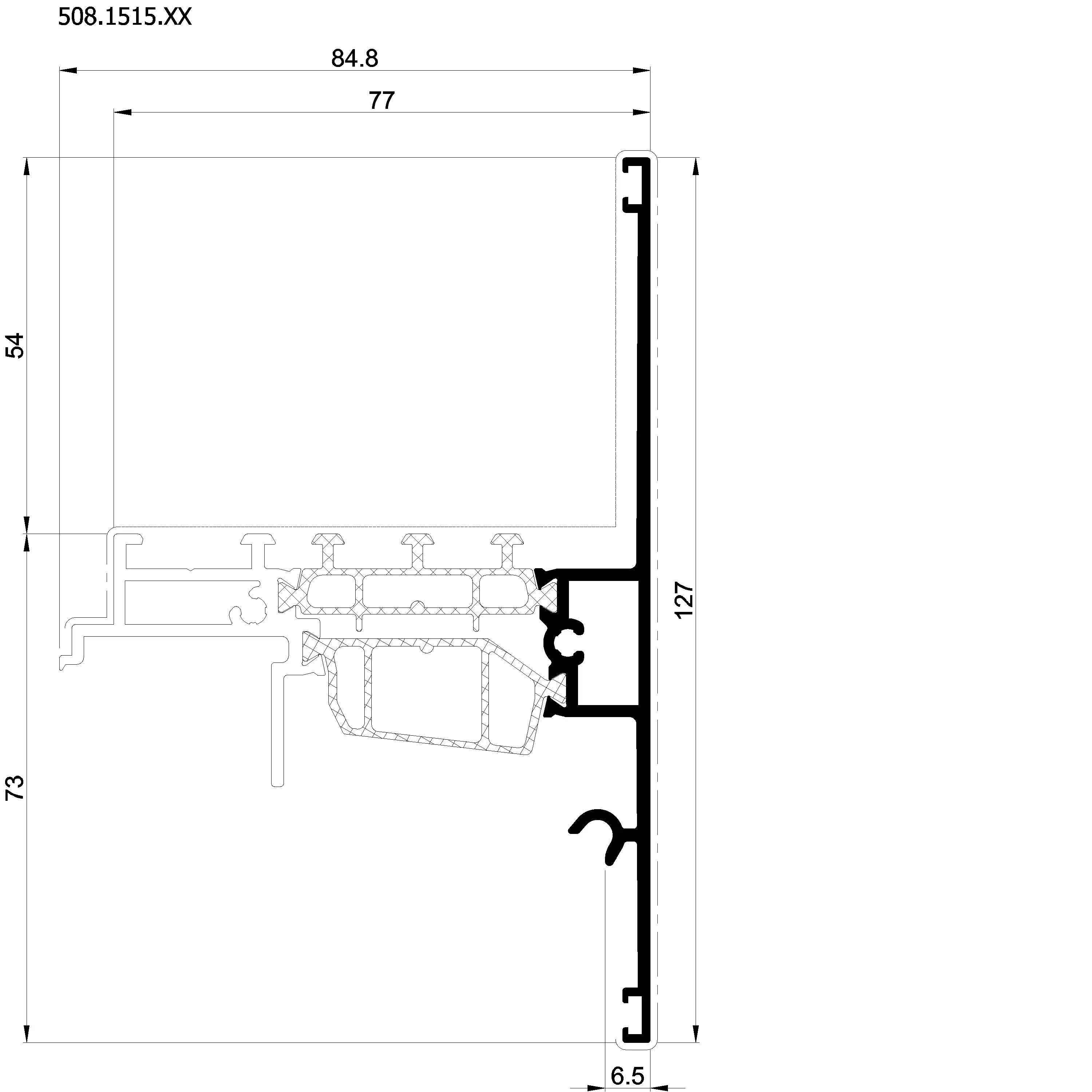 Зображення Подвійний стулковий профіль HI+ HV [508.1515]