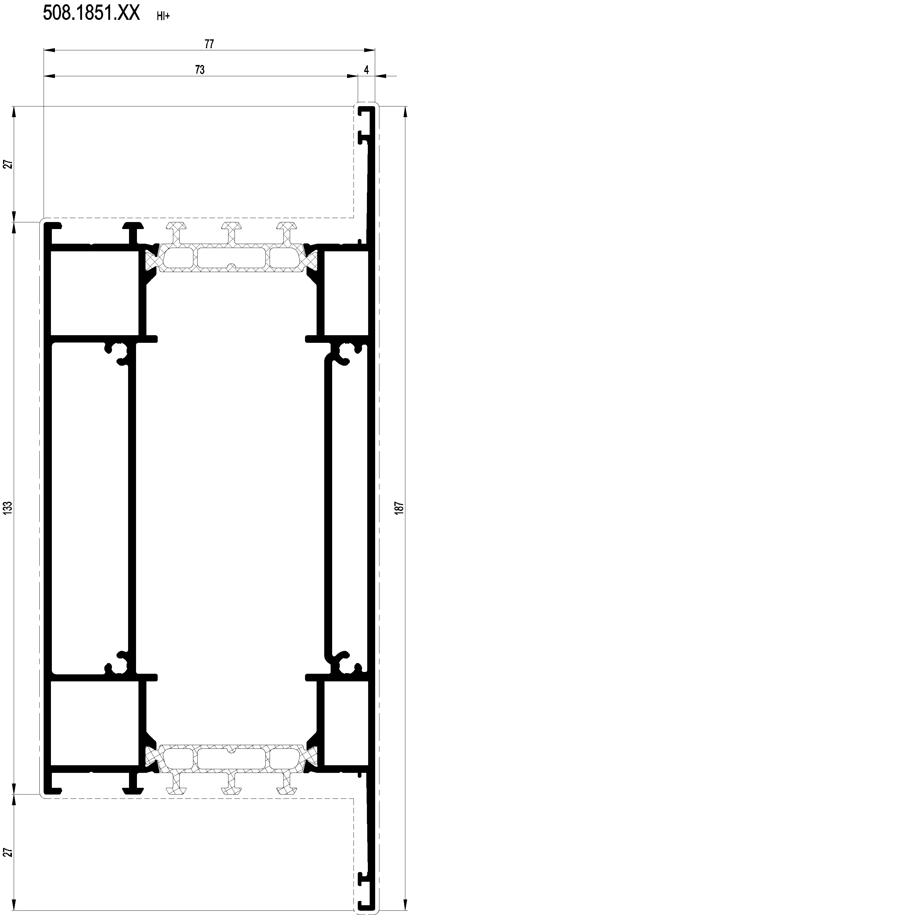 Зображення Перехідний профіль HI+ 187 мм [508.1851]