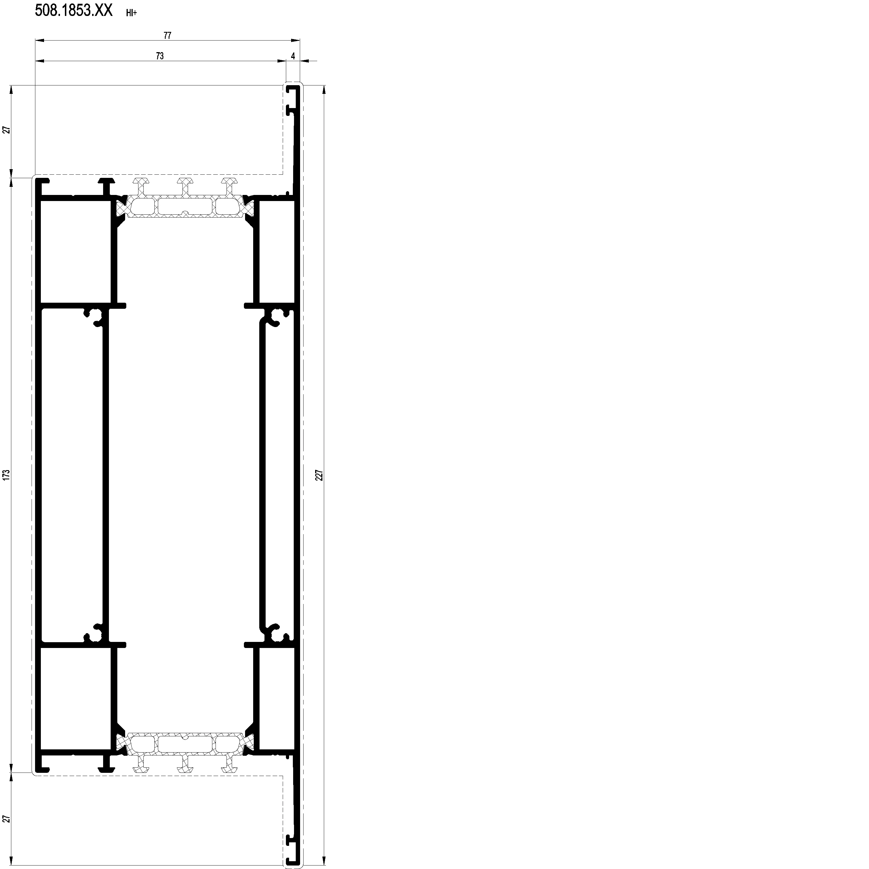 Зображення Перехідний профіль HI+ 227 мм [508.1853]