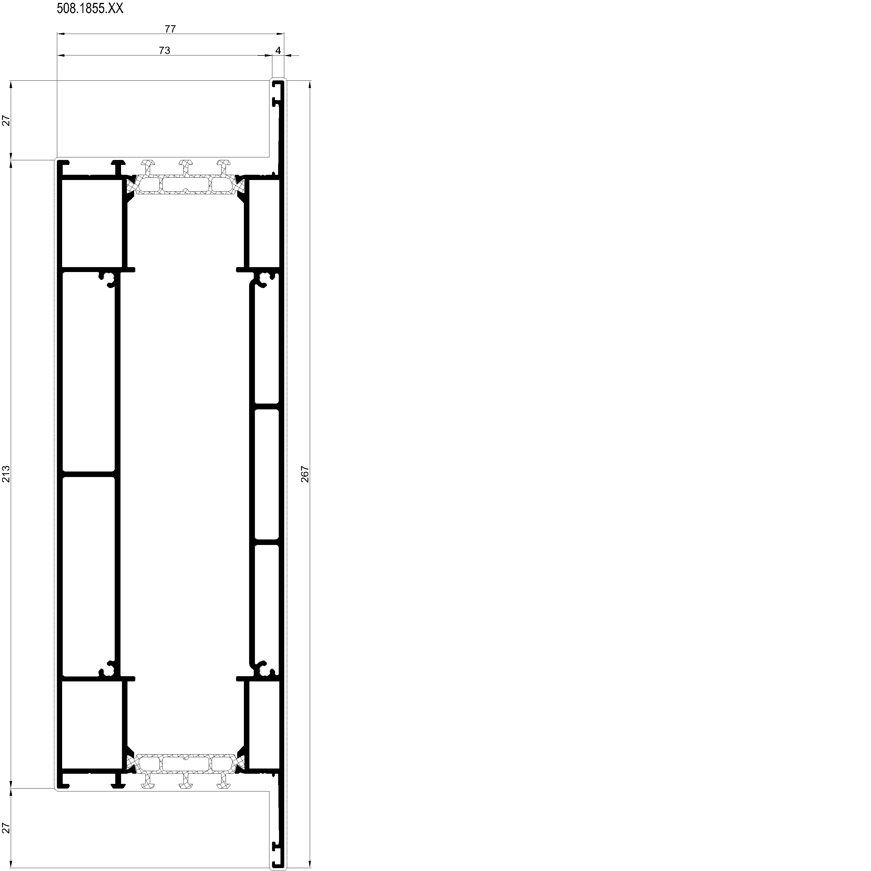 Зображення Перехідний профіль HI+ 267 мм [508.1855]