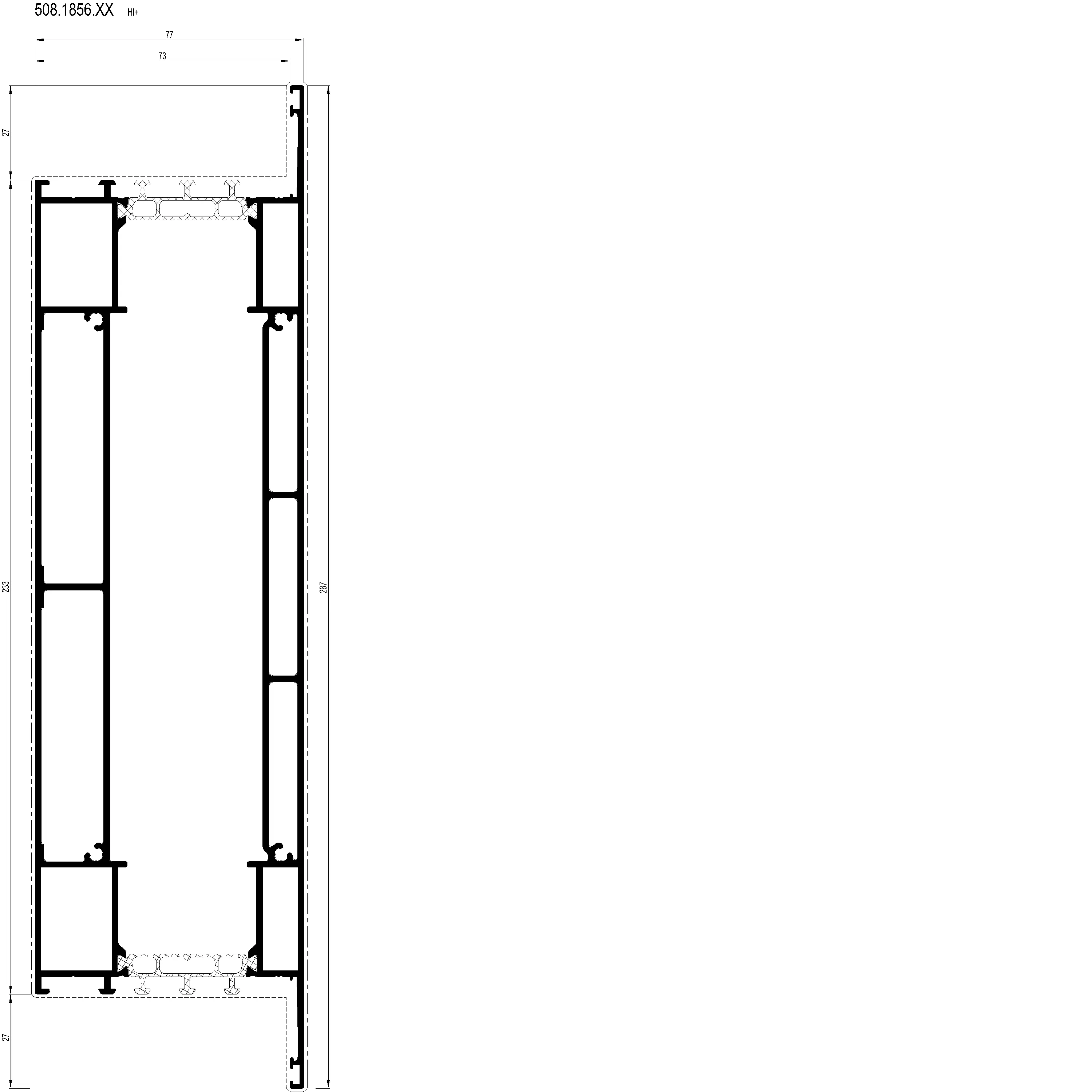 Зображення Перехідний профіль HI+ 287 мм [508.1856]