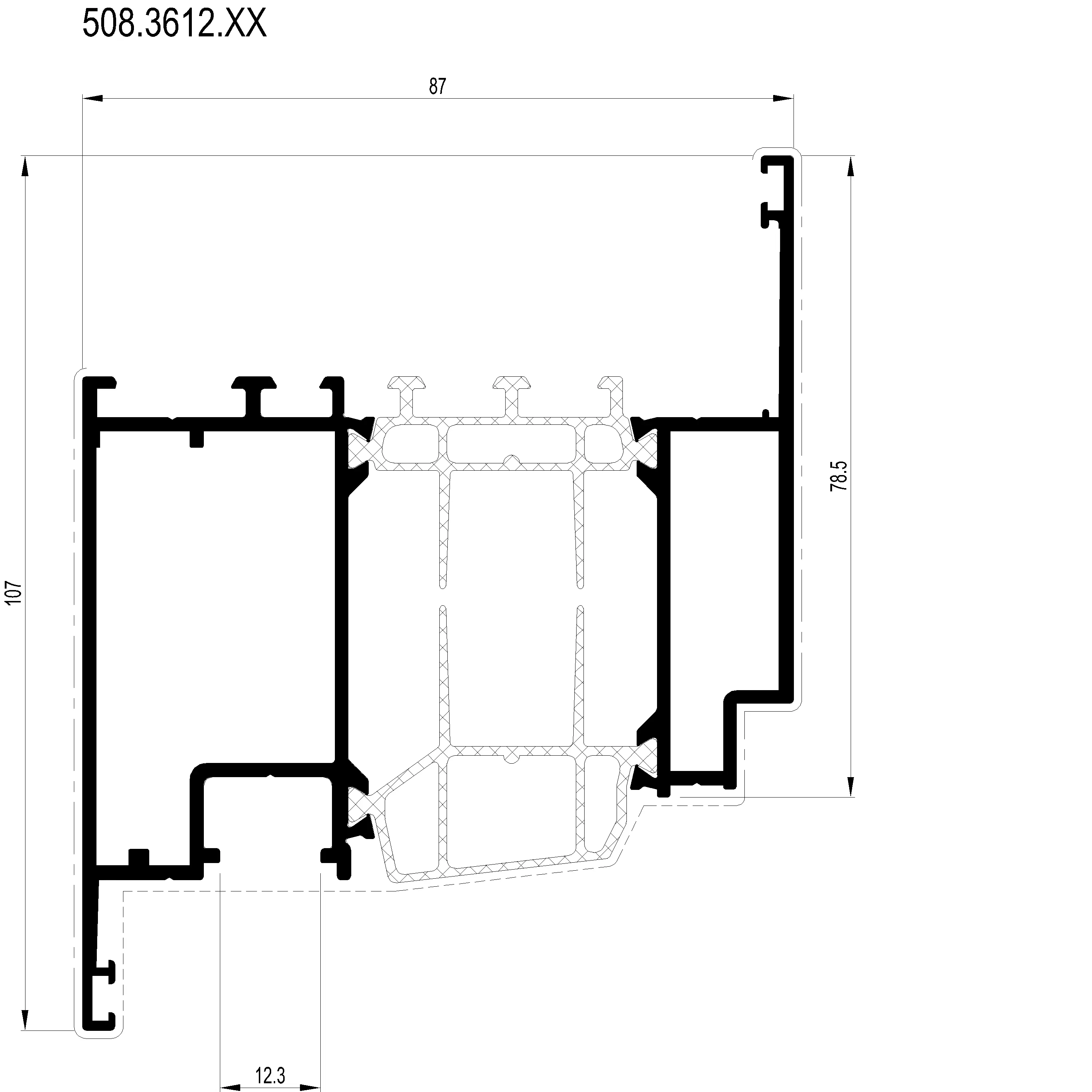 Зображення Вентиляційний профіль HI+ 107 мм [508.3612]