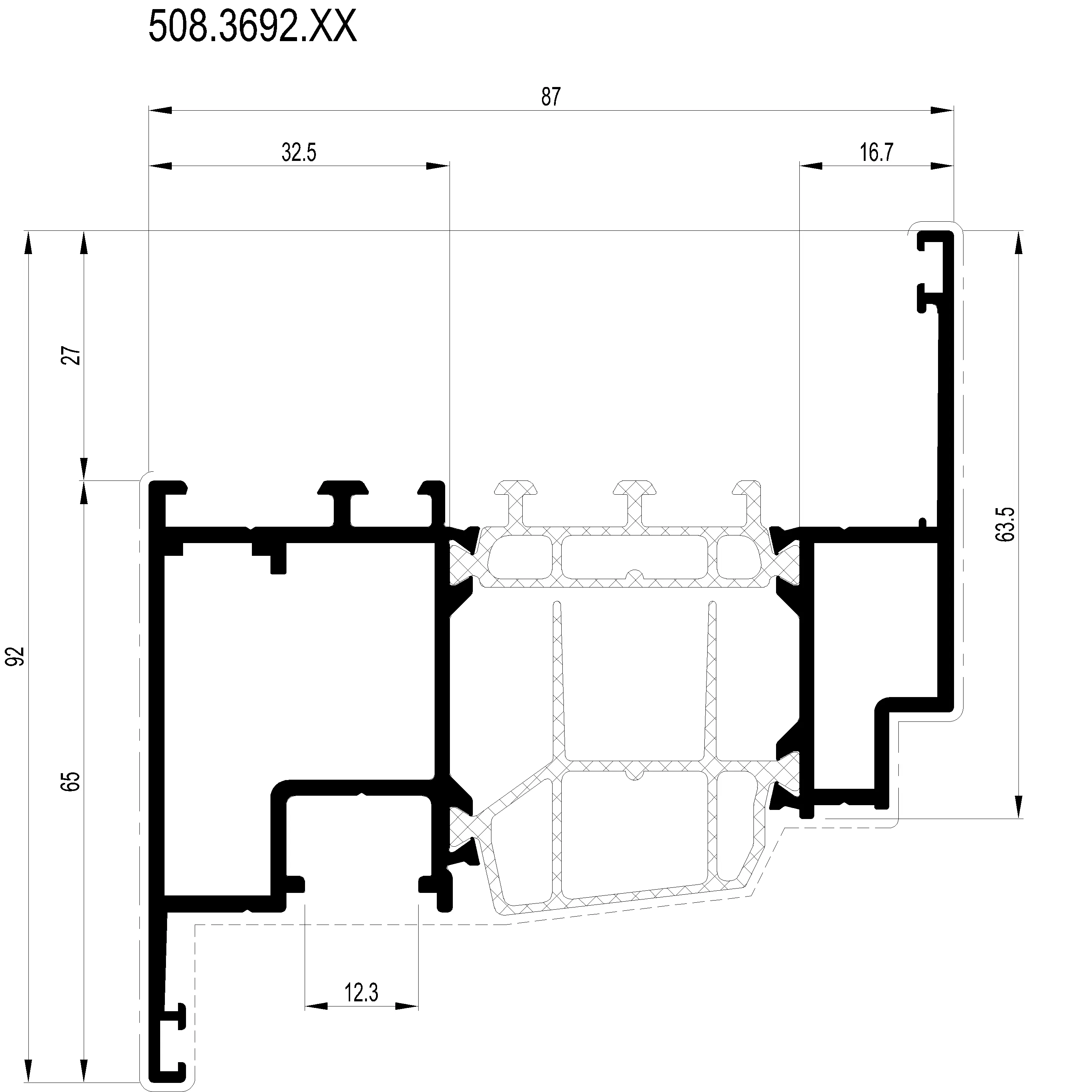 Зображення Вентиляційний профіль HI+ 92 мм [508.3692]