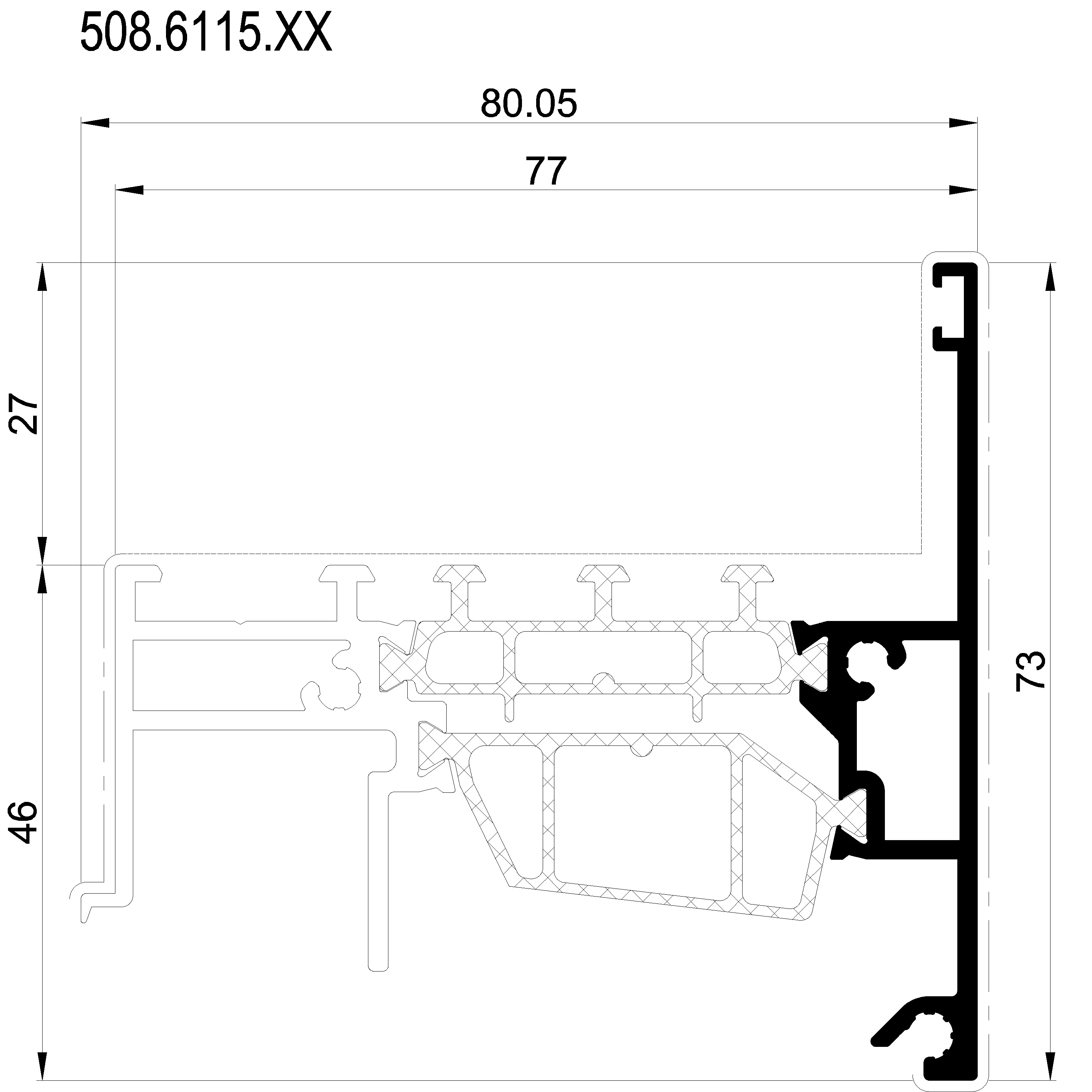 Зображення Подвійний стулковий профіль HI+ SW [508.6115]