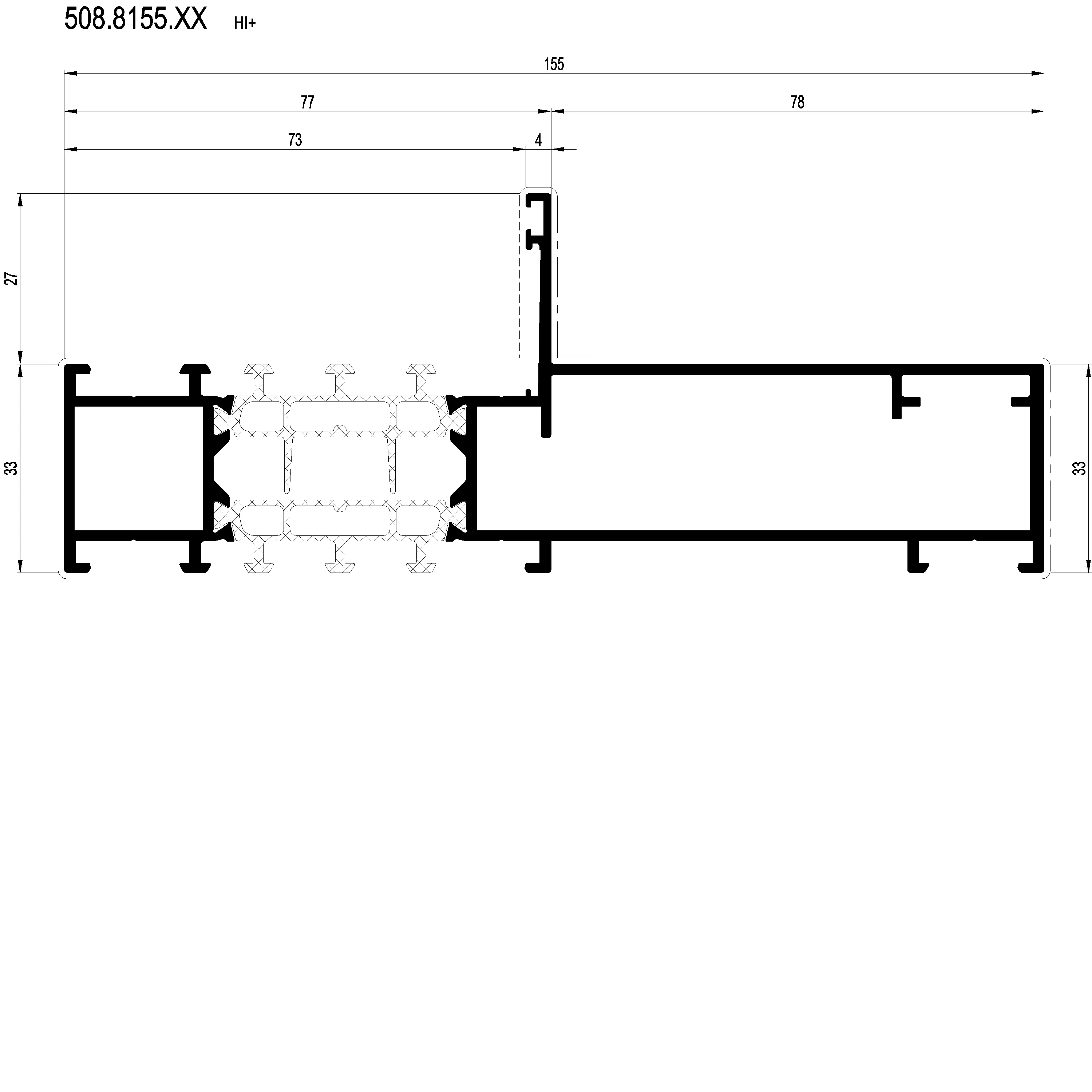 Зображення Зовнішня рама HI 155 мм [508.8155]