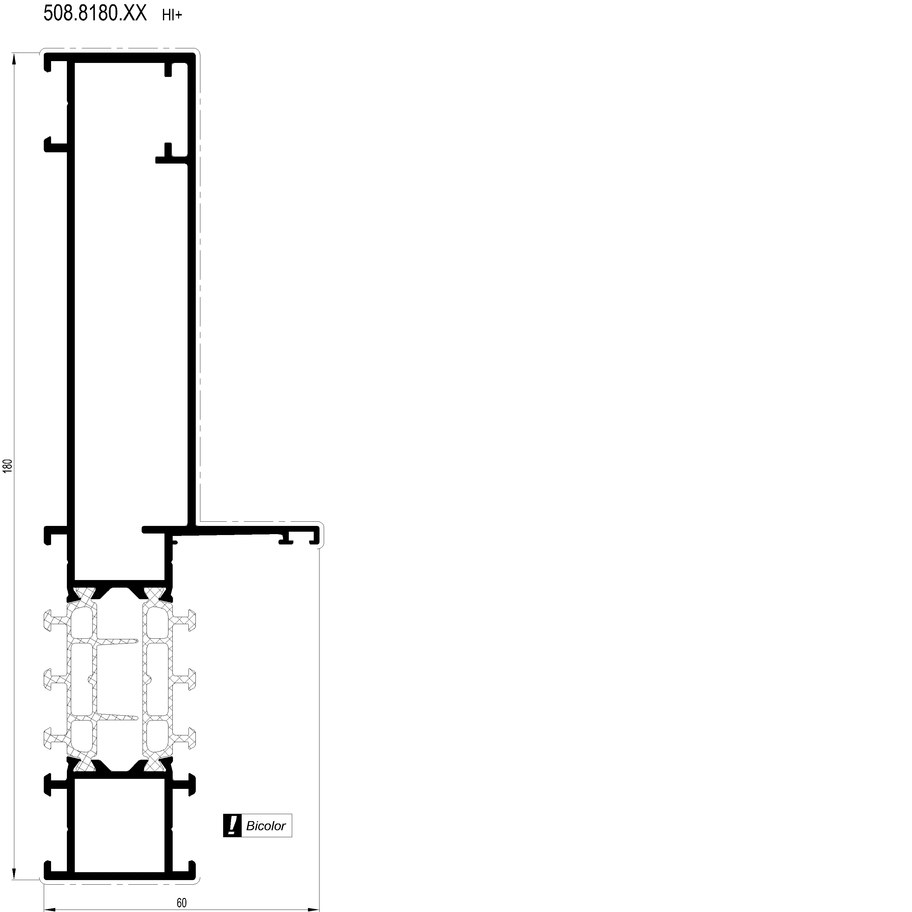 Зображення З'єднуючий профіль HI+ 180 мм [508.8180]