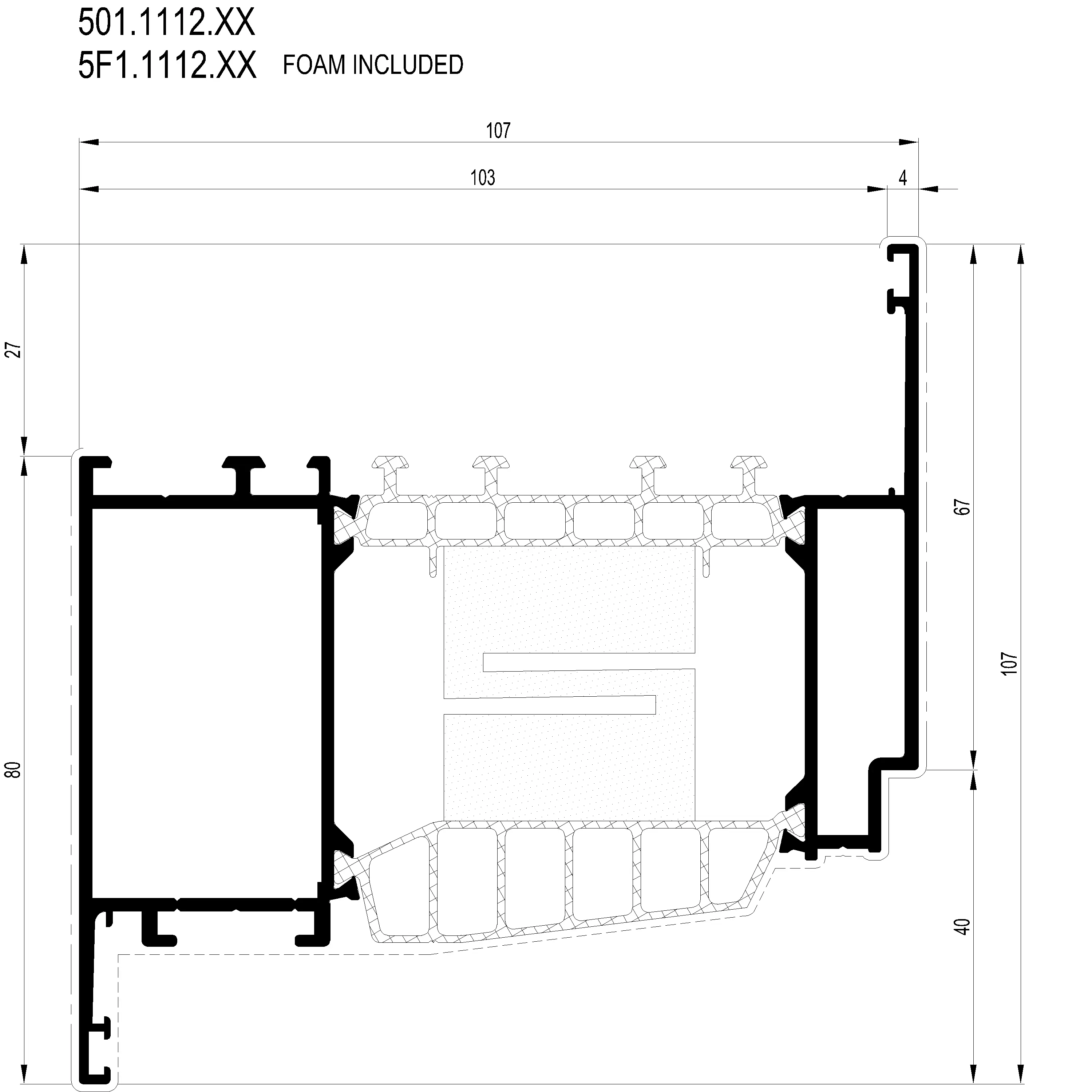 Зображення Вентиляційний профіль 107 мм [5F1.1112]