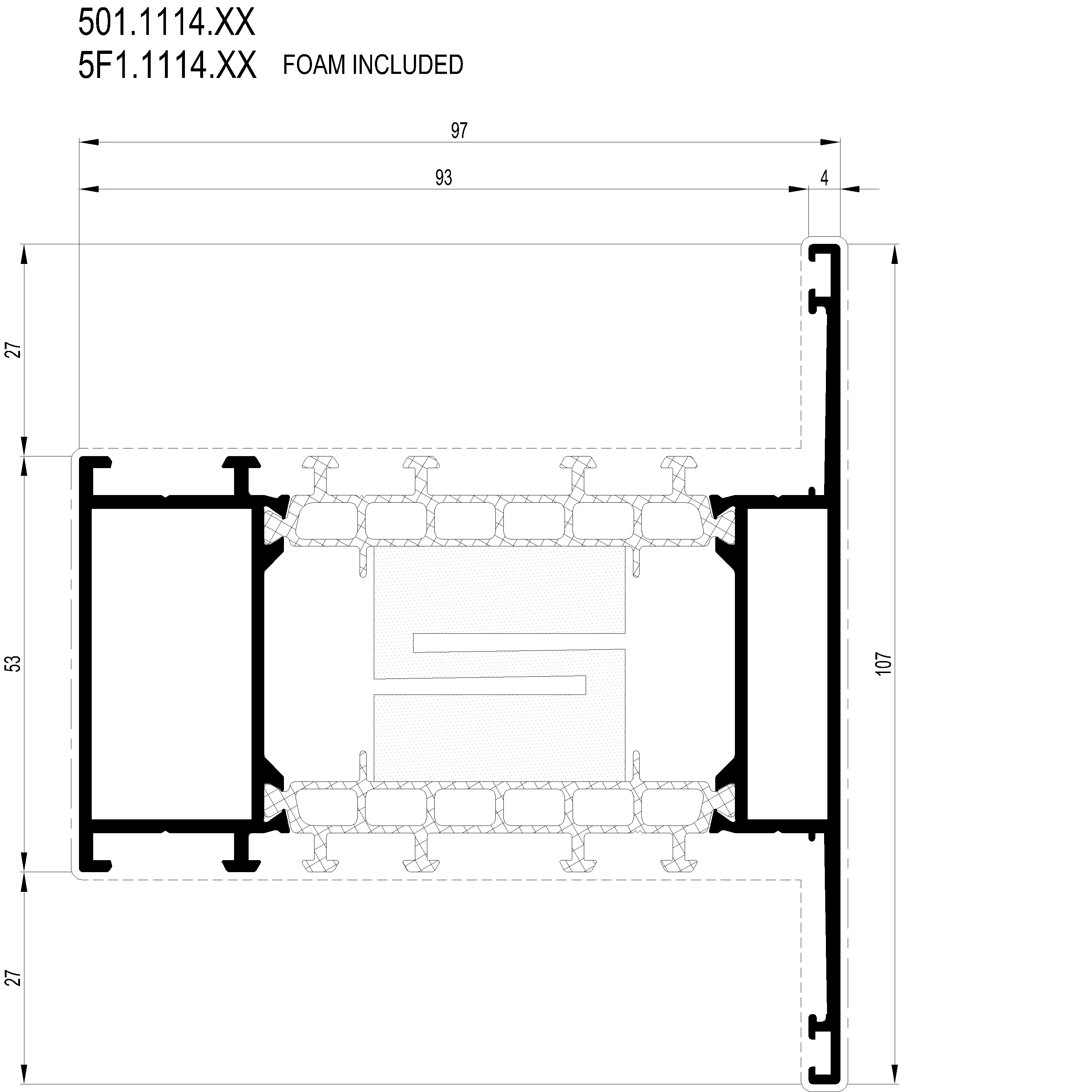 Зображення Перехідний профіль 107 мм [5F1.1114]