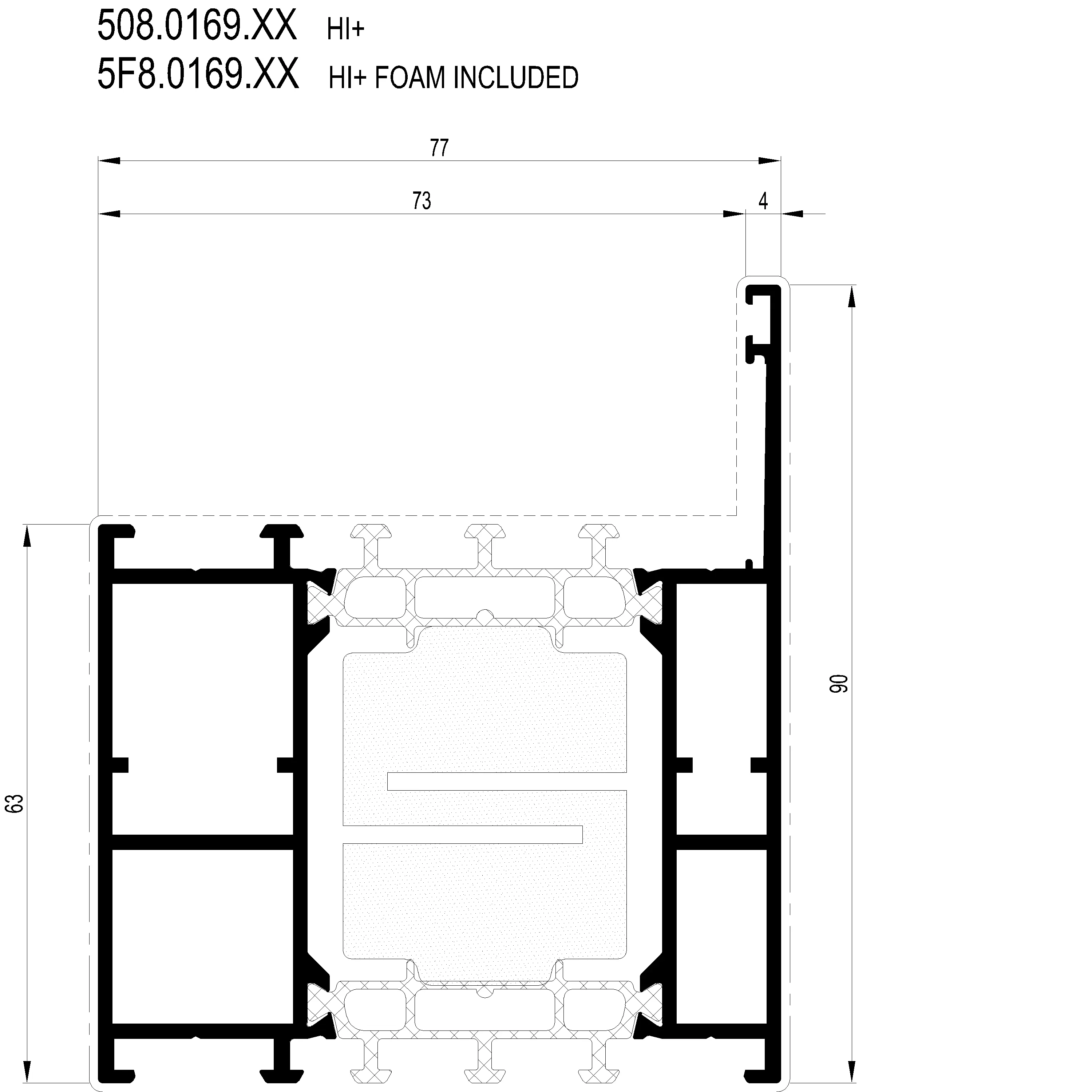 Зображення Зовнішня рама HI 90 мм [5F8.0169]