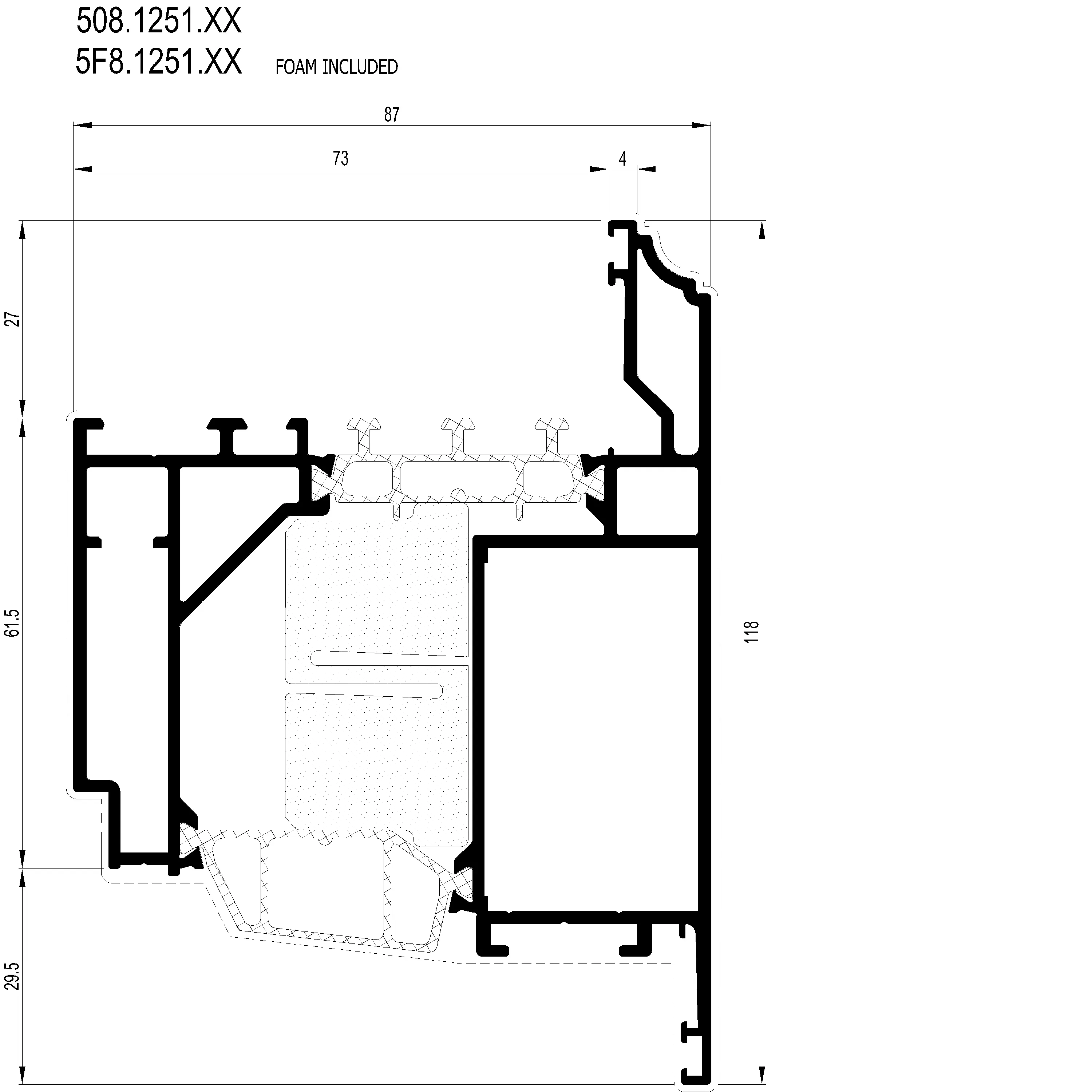 Зображення Вентиляційний профіль зовнішнього відкривання [5F8.1251]