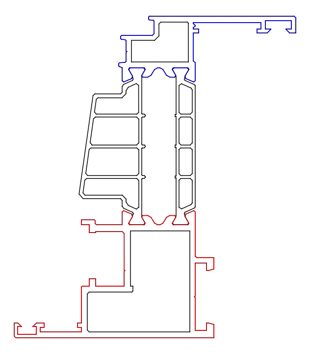 Зображення Стулка віконна 53,5 мм (фурнітура ПВХ - 13 мм) [K528716]