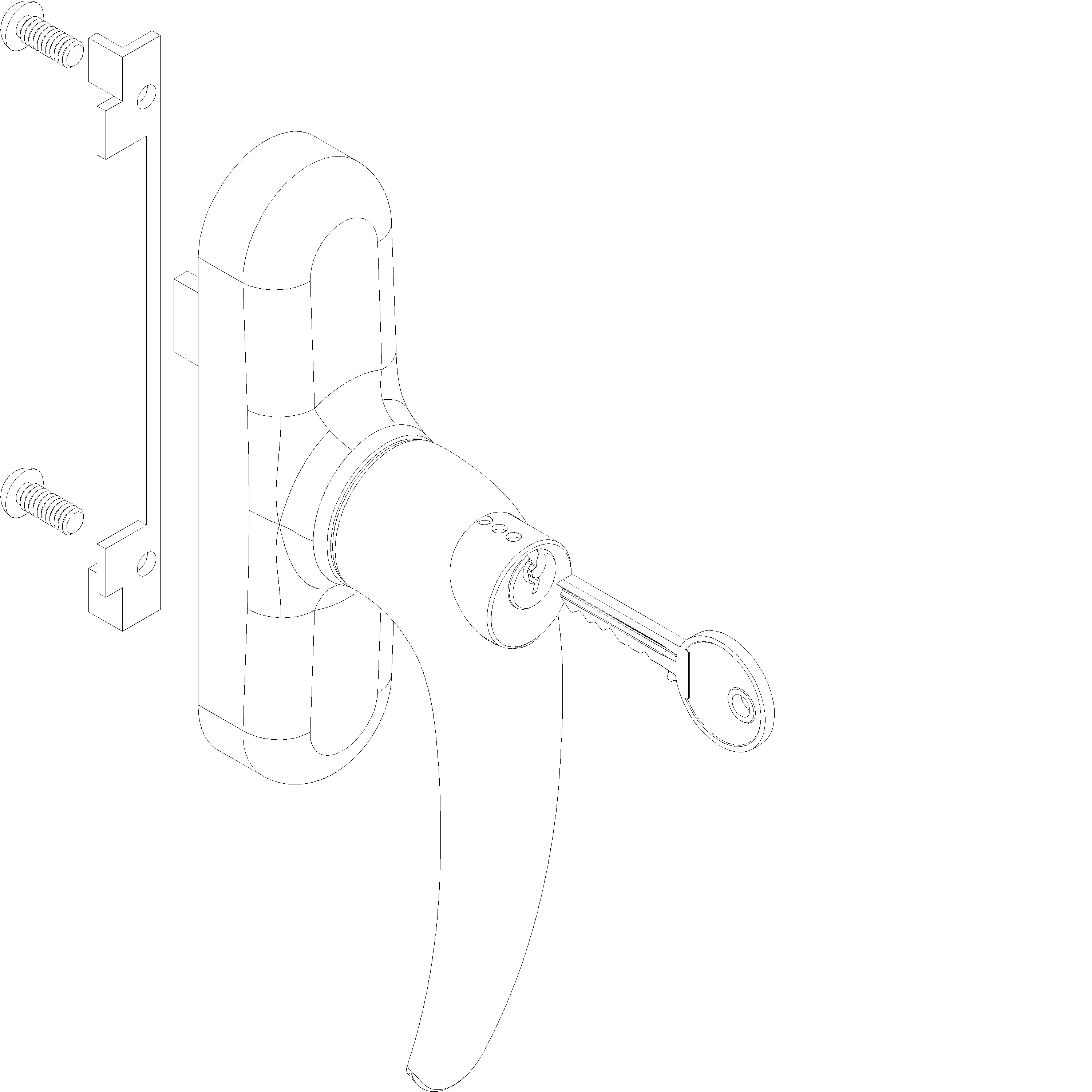 Зображення HANDLE TITU WITH LOCK LEFT [022.5065.PA]