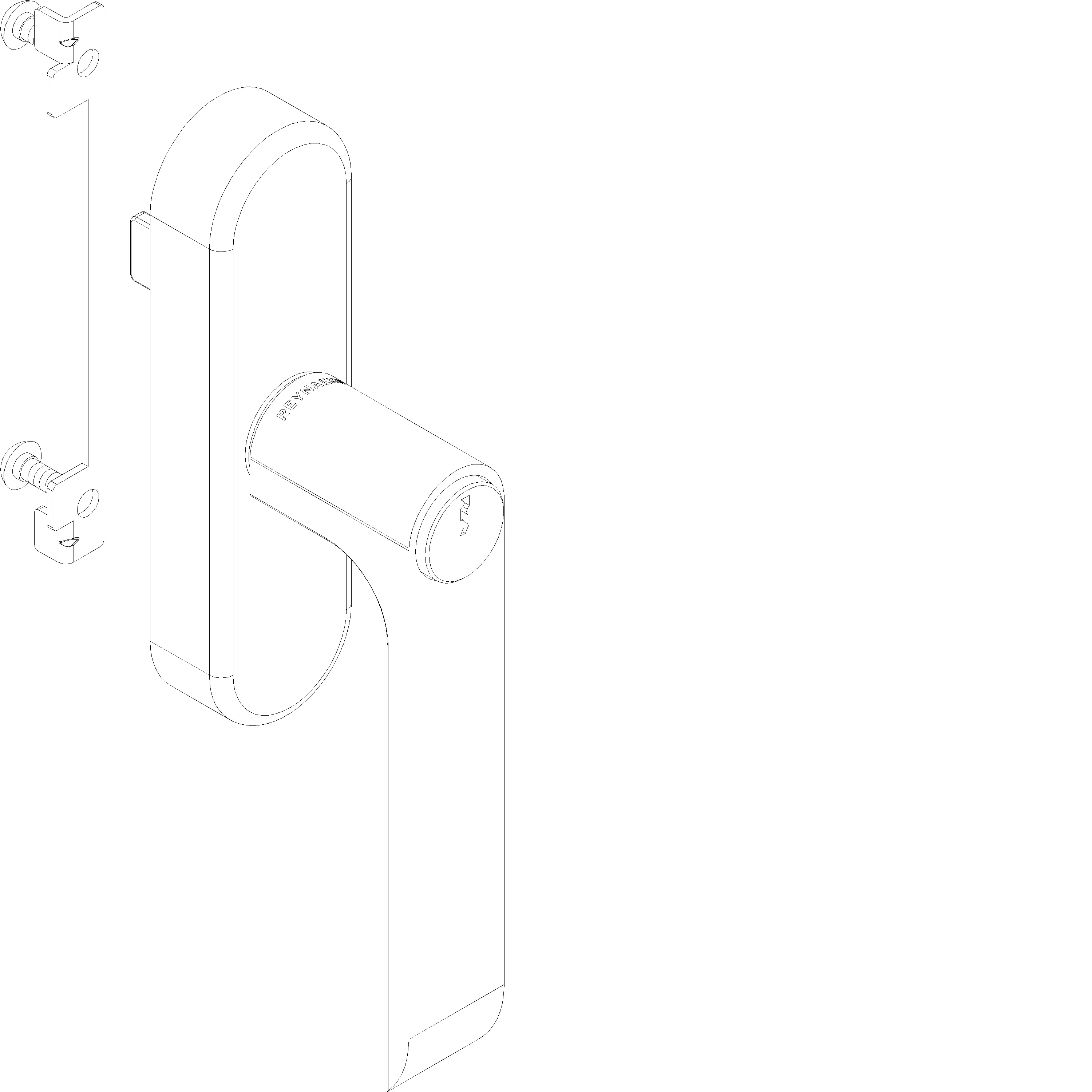Зображення HANDLE TITU WITH LOCK LEFT [022.5432.PA]