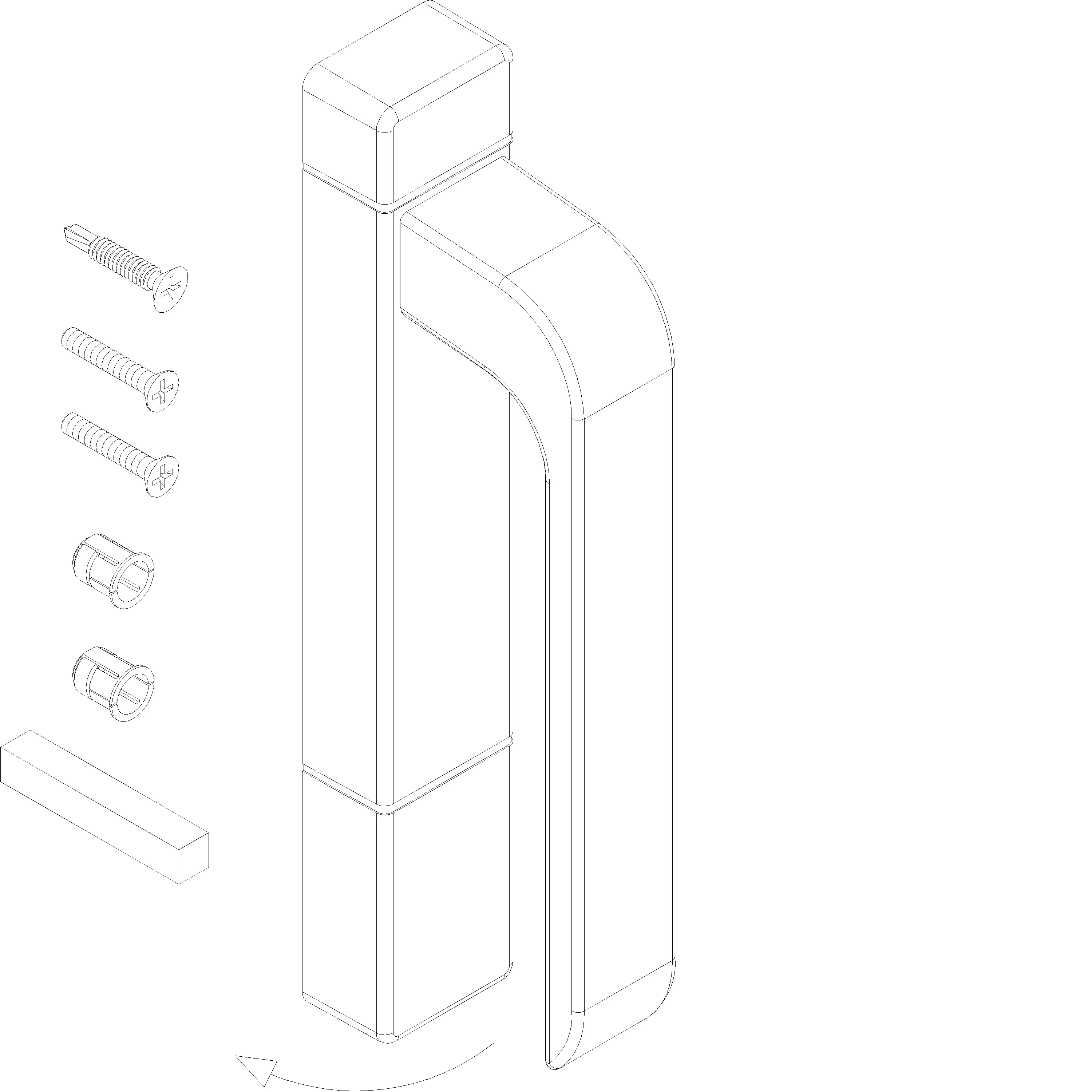 Зображення HANDLE RIGHT 19° - 190 мм [022.5478.PA]