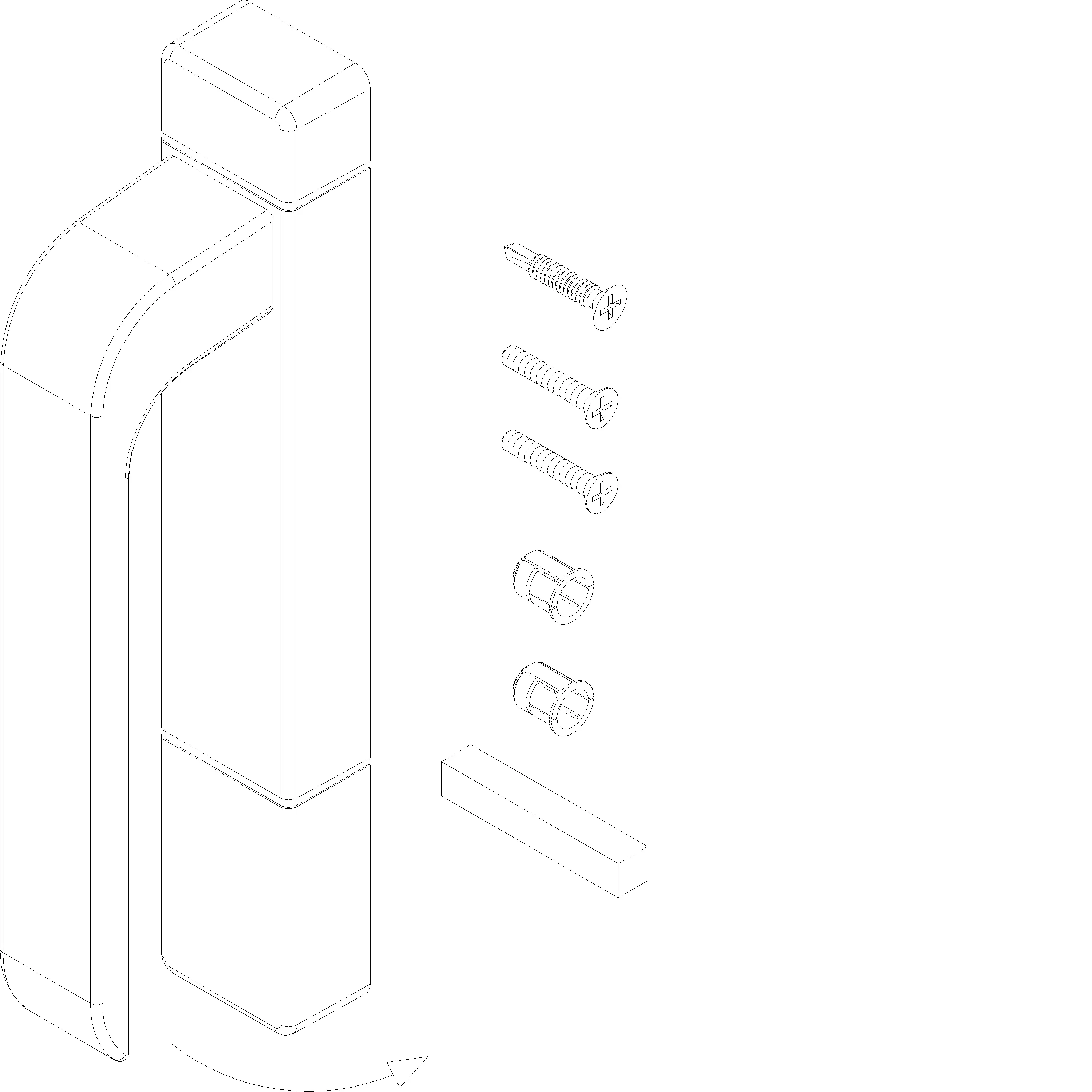 Зображення HANDLE LEFT 19° - 190 мм [022.5479.PA]