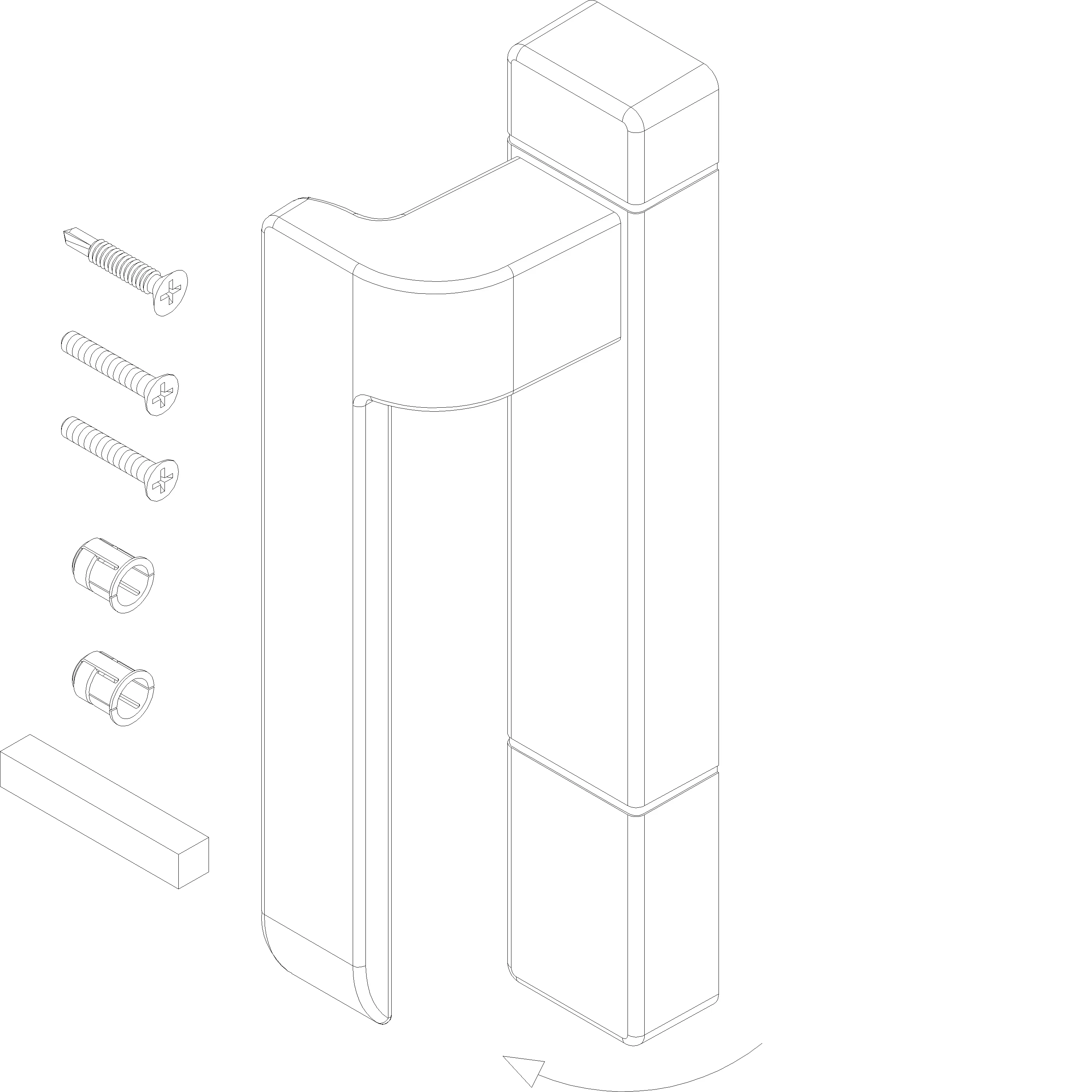 Зображення HANDLE RIGHT 19° - D190 мм [022.5480.PA]