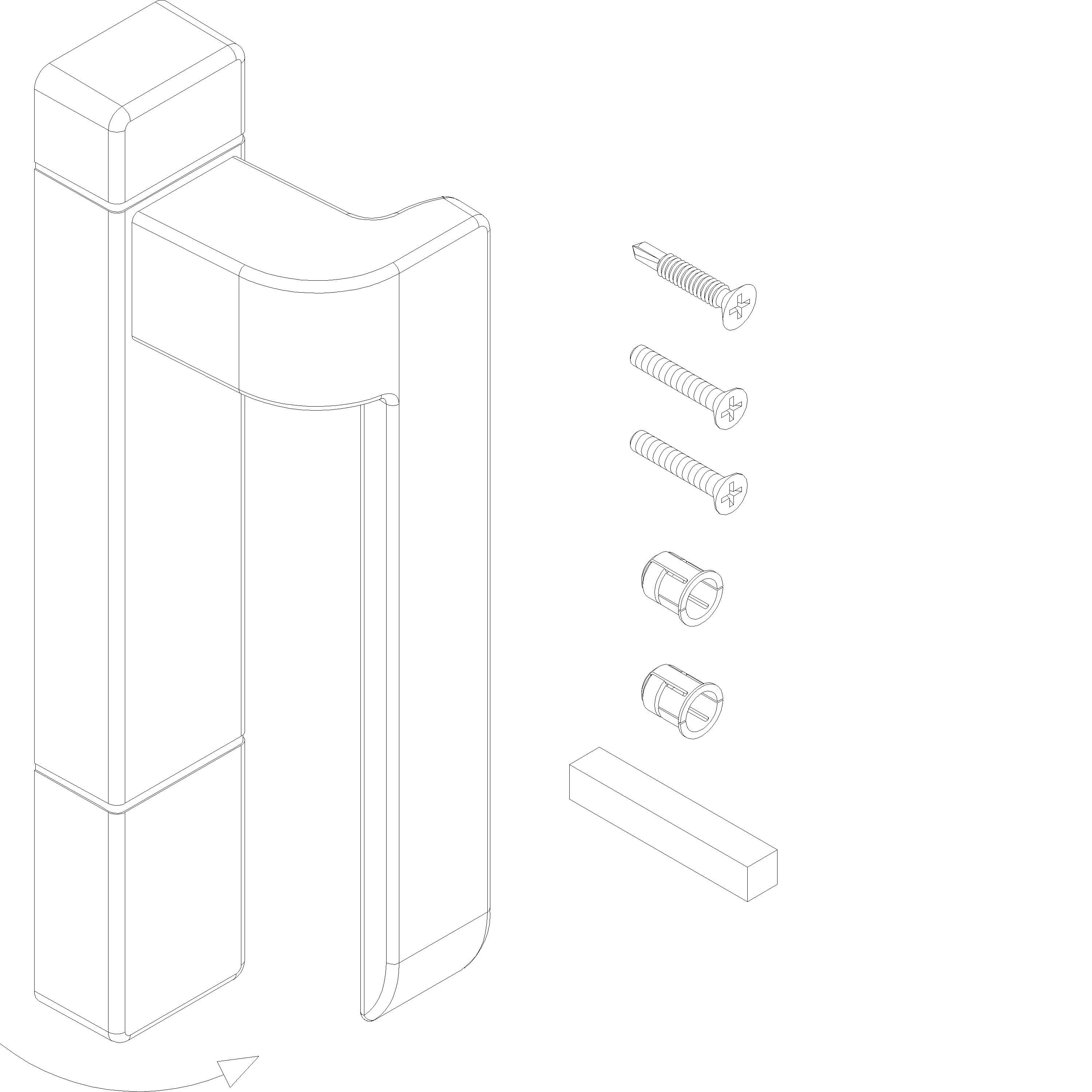 Зображення HANDLE LEFT 19° - D190 мм [022.5481.PA]
