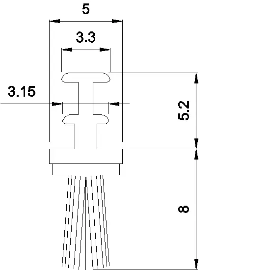 Зображення Щіткове ущільнення дверей [022.7350]