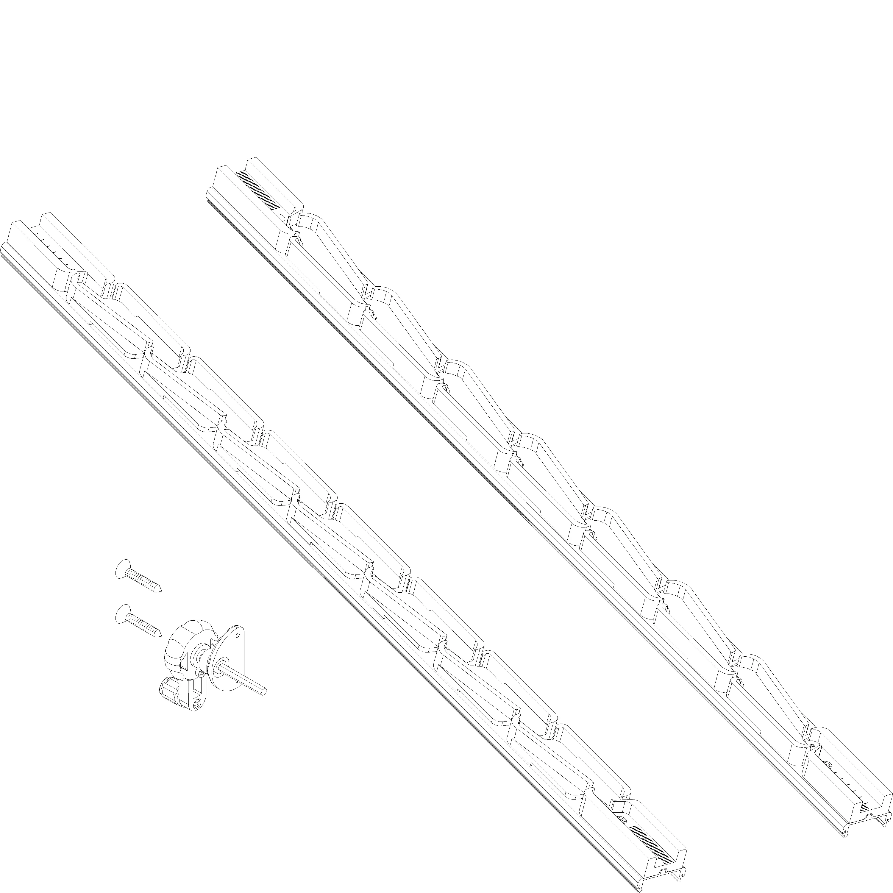 Зображення CONTROL MECHANISM LOUVRES 520 мм [037.5700]