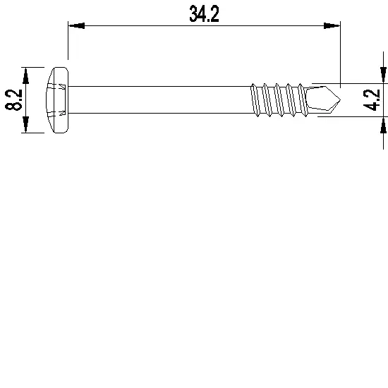 Зображення 100 Саморізів 4.2x34.2 [037.7315]