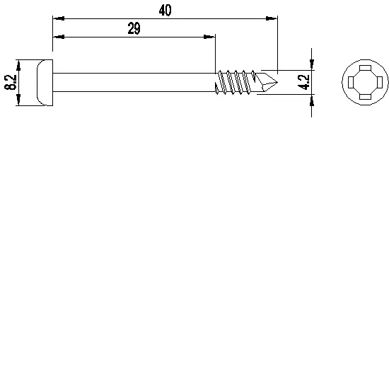 Зображення 100 Саморізів 4.2x40 [037.7319]