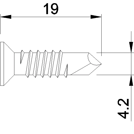 Зображення 100 Саморізів 4.2x19 [037.7384]
