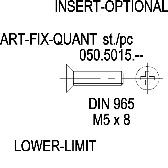 Зображення Гвинт DIN 965 нержавійка M5x8 [050.5015]