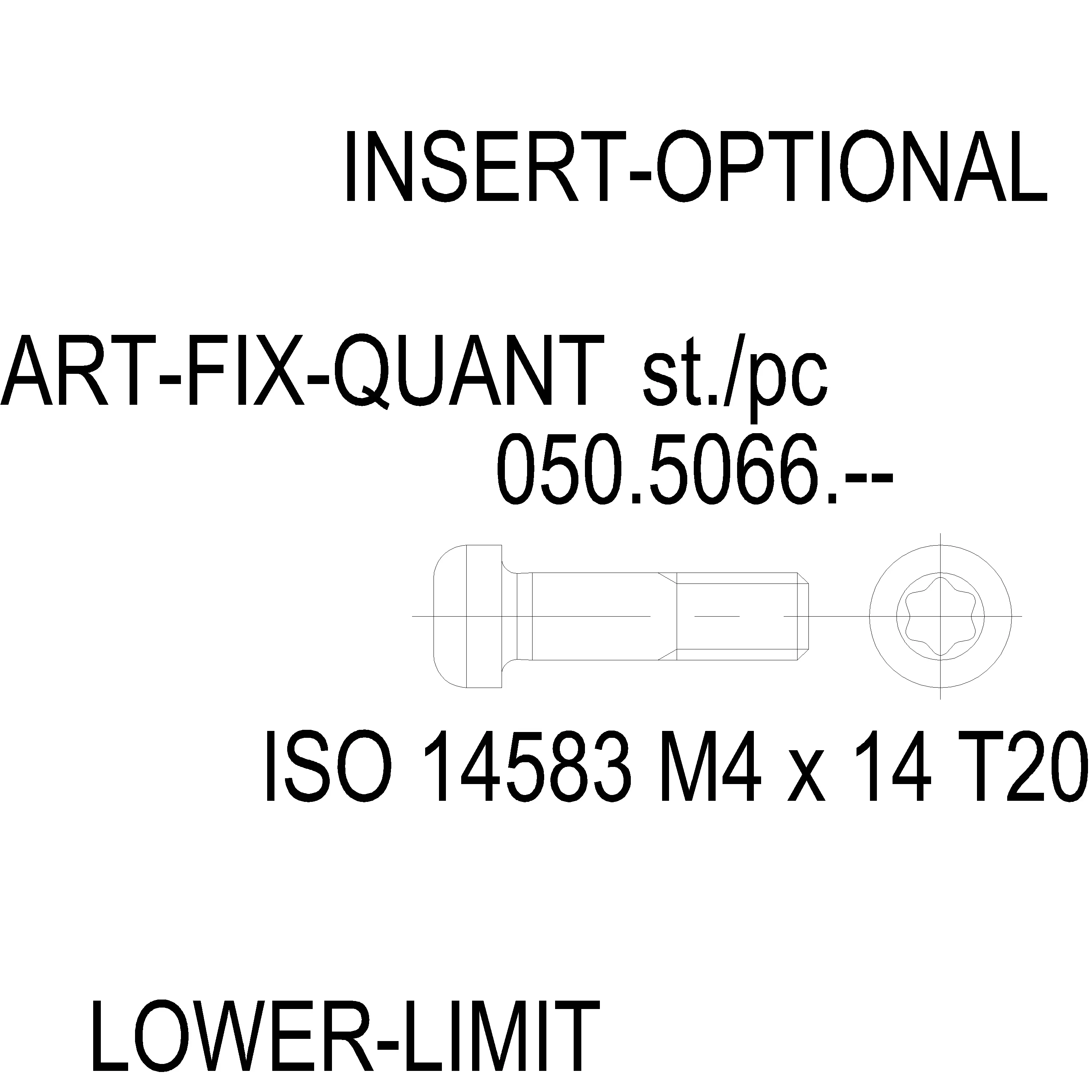Зображення Гвинт ISO 14583 M4 x 14 T20 [050.5066]