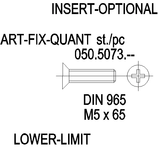 Зображення Гвинт DIN 965 нержавійка M5x65 [050.5073]