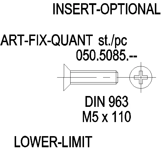 Зображення Гвинт DIN 963 нержавійка M5x110 [050.5085]