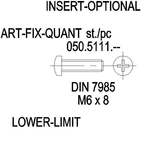 Зображення Гвинт DIN 7985 нержавійка M6x8 [050.5111]