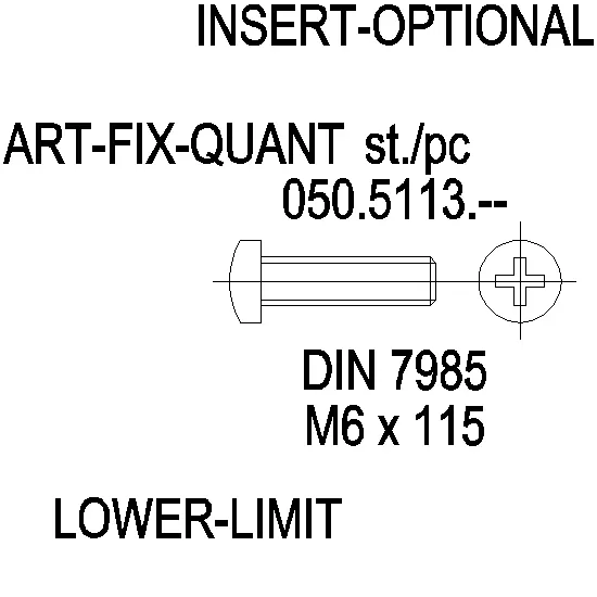 Зображення Гвинт DIN 7985 M6x115 [050.5113]