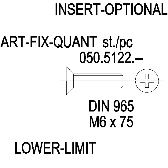 Зображення Гвинт DIN 965 нержавійка M6x75 [050.5122]